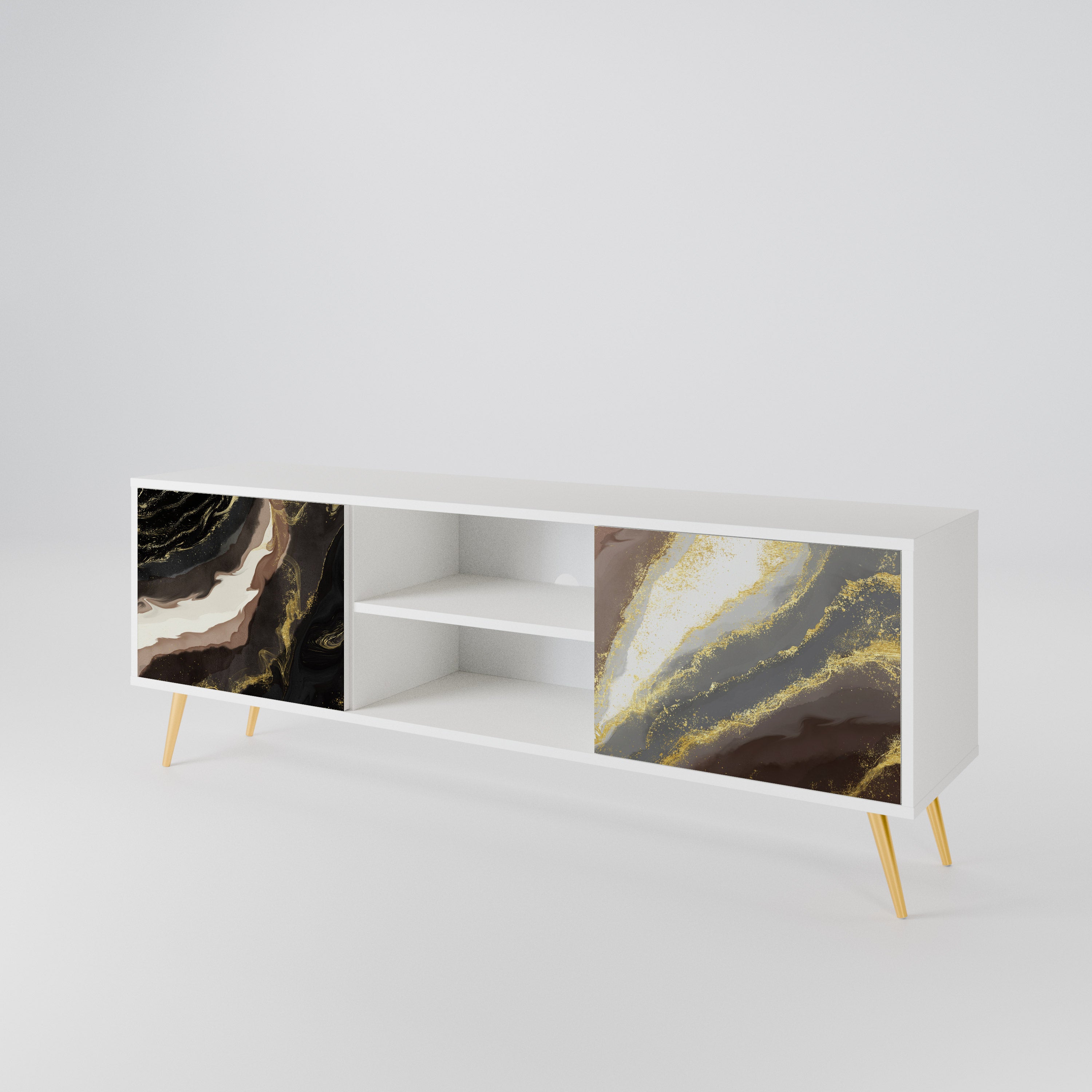 GOLD DUST Mueble de TV de 2 Puertas