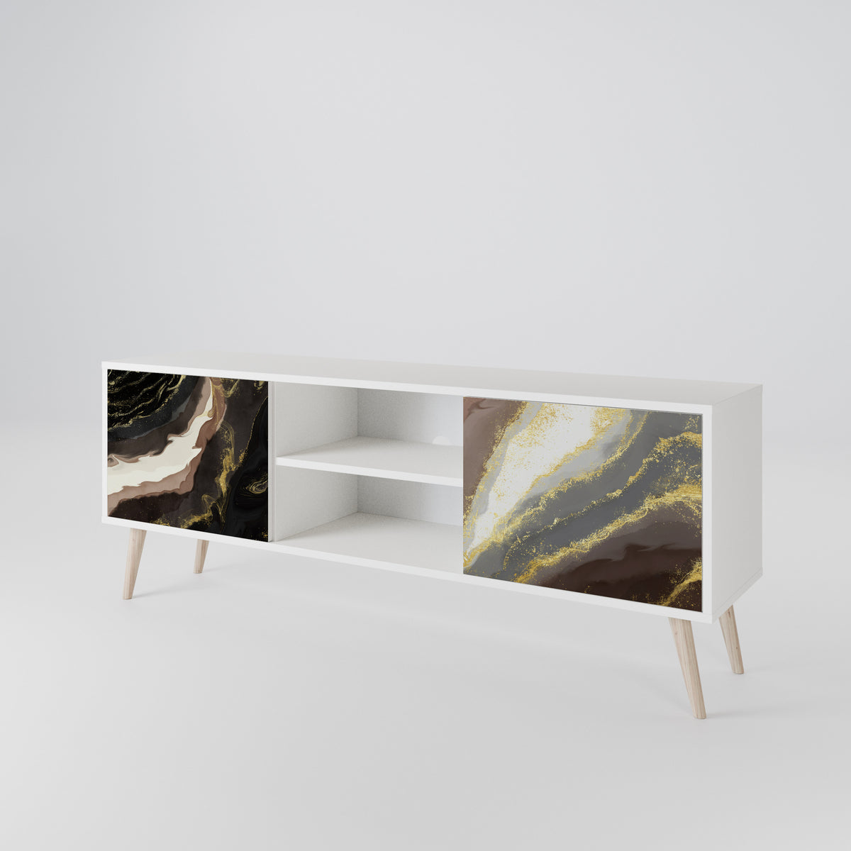GOLD DUST Mueble de TV de 2 Puertas