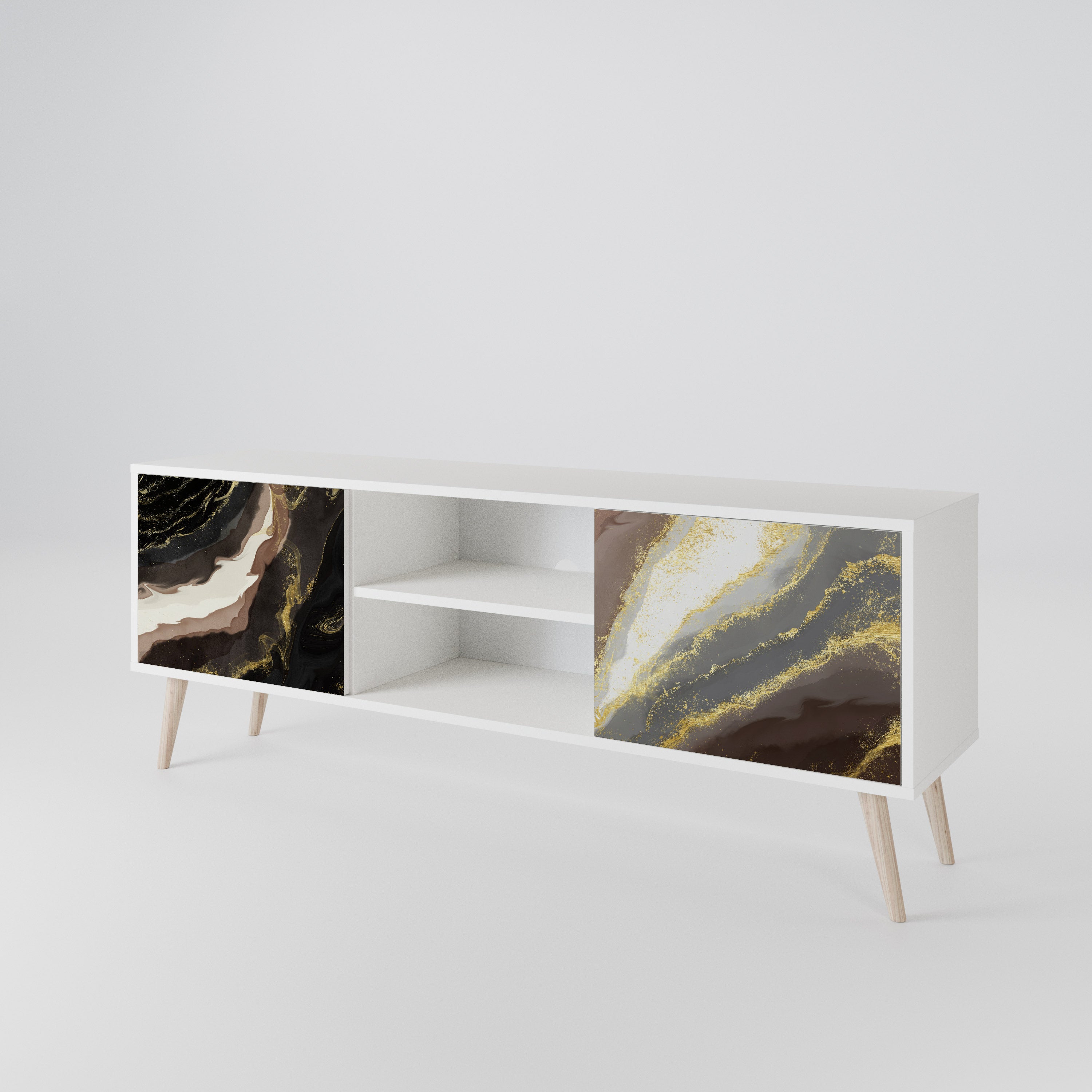 GOLD DUST Mueble de TV de 2 Puertas