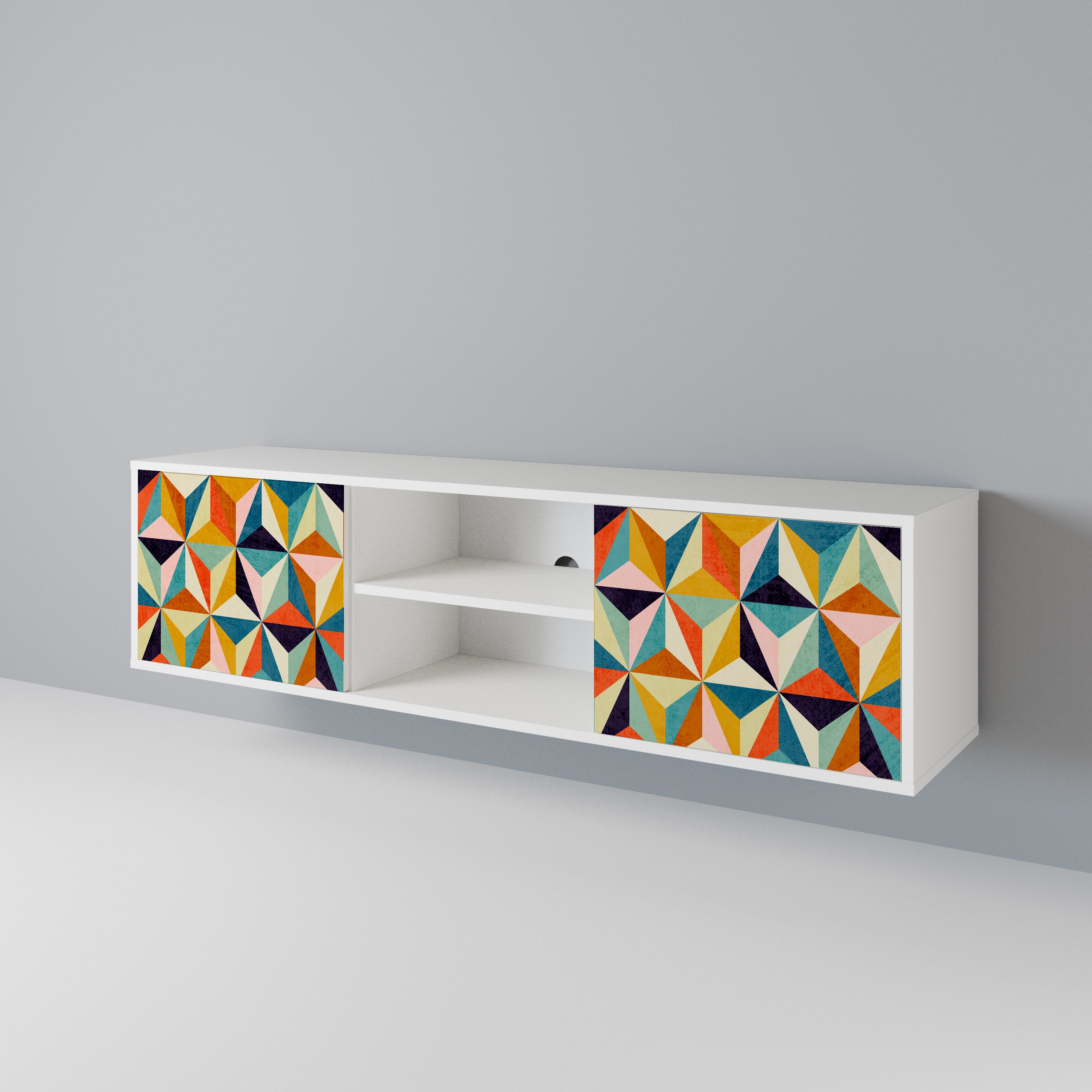 TESSELATE TREASURES Mueble de TV de 2 Puertas