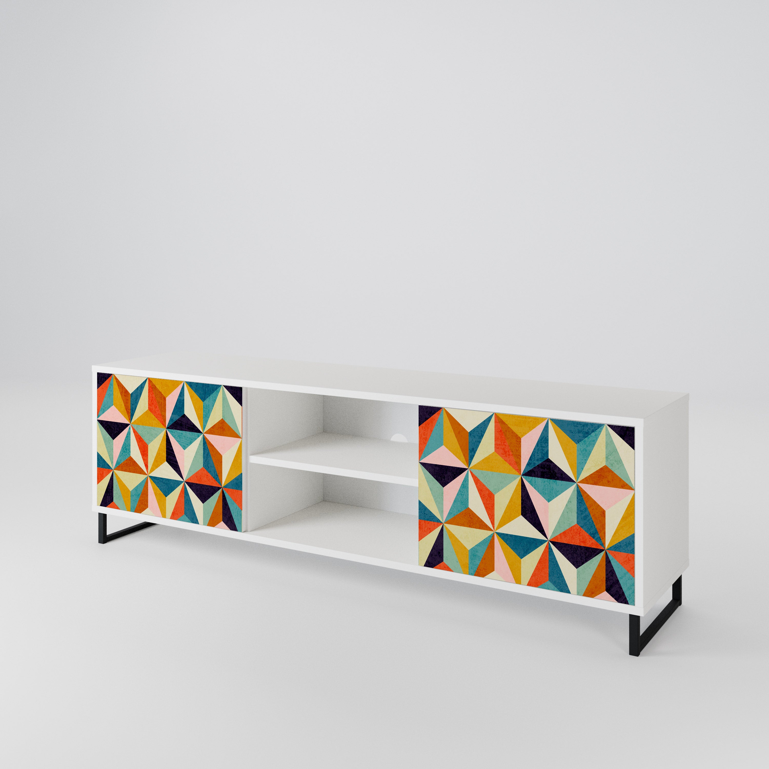 TESSELATE TREASURES Mueble de TV de 2 Puertas
