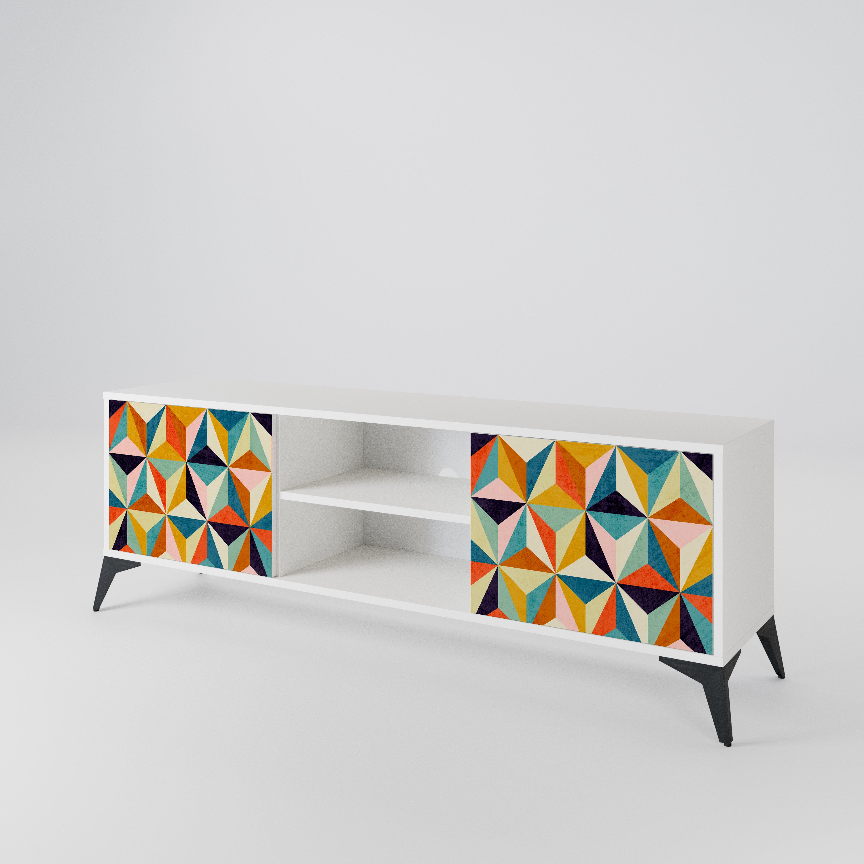 TESSELATE TREASURES Mueble de TV de 2 Puertas