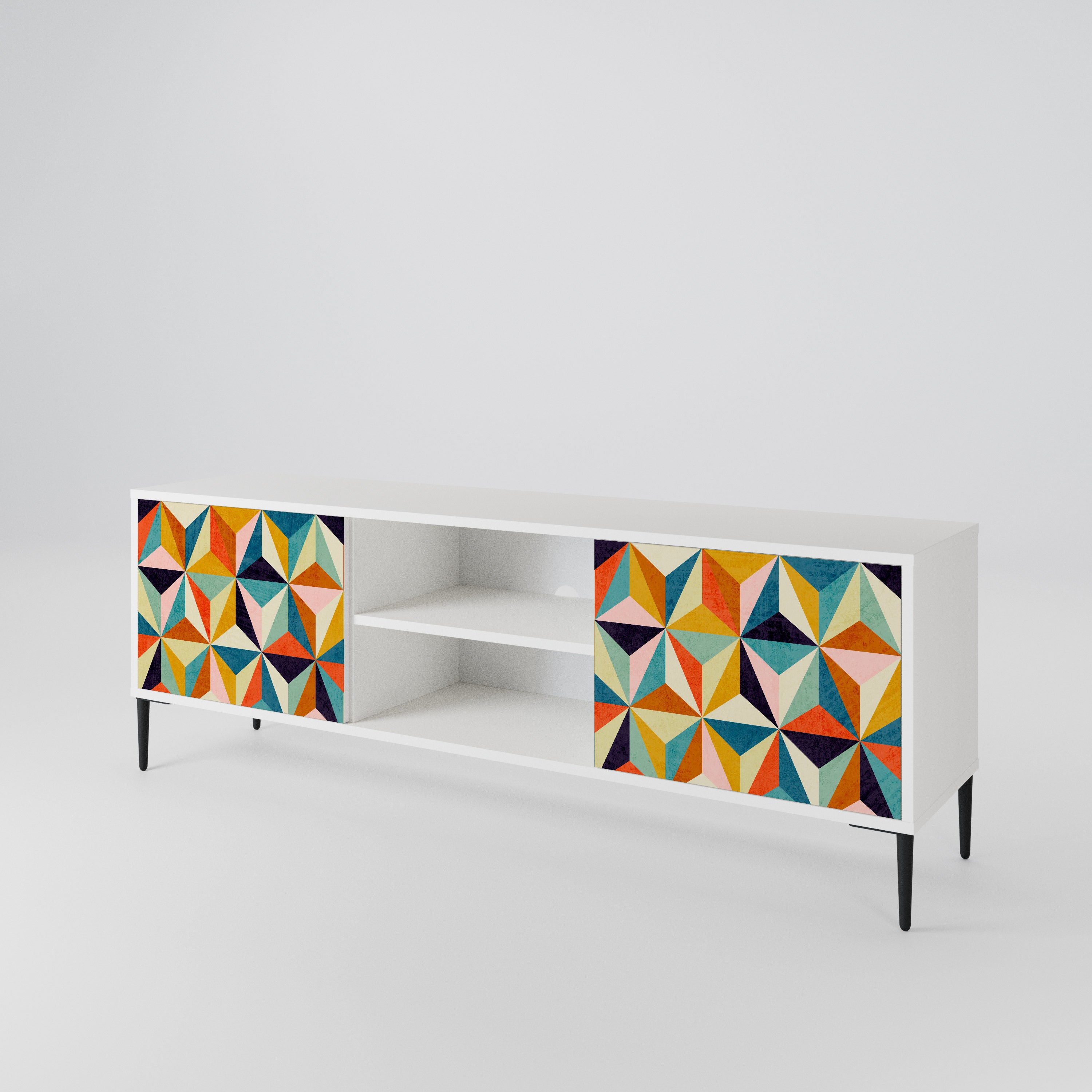 TESSELATE TREASURES Mueble de TV de 2 Puertas