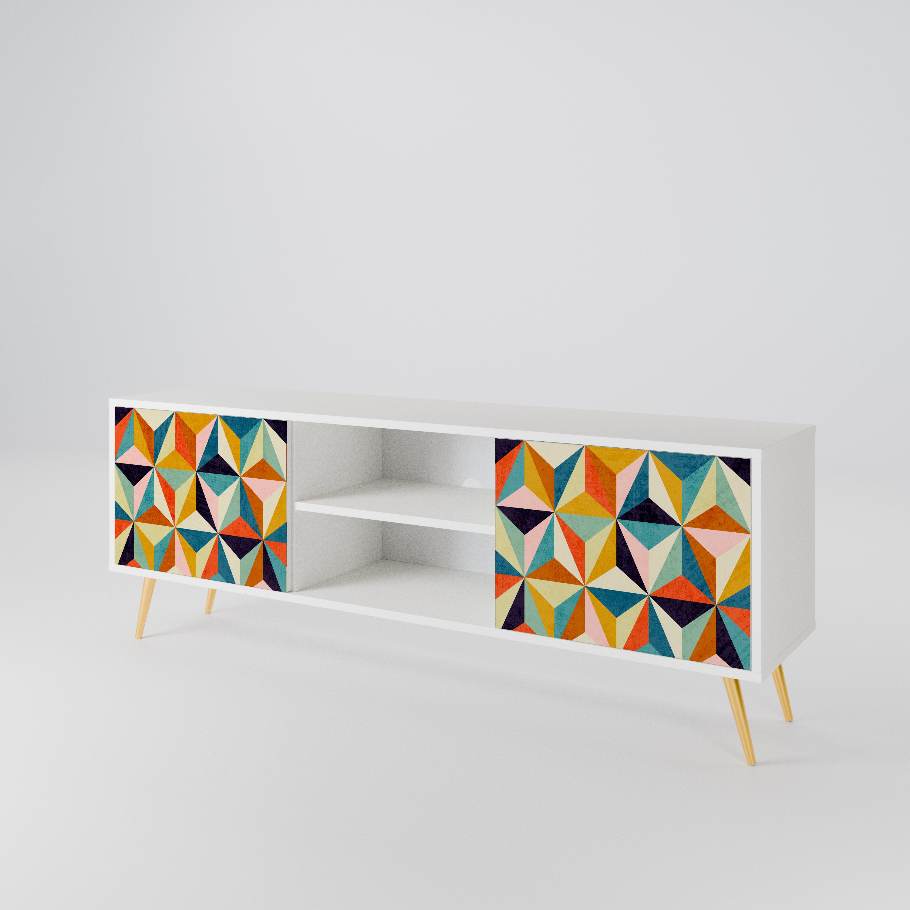 TESSELATE TREASURES Mueble de TV de 2 Puertas