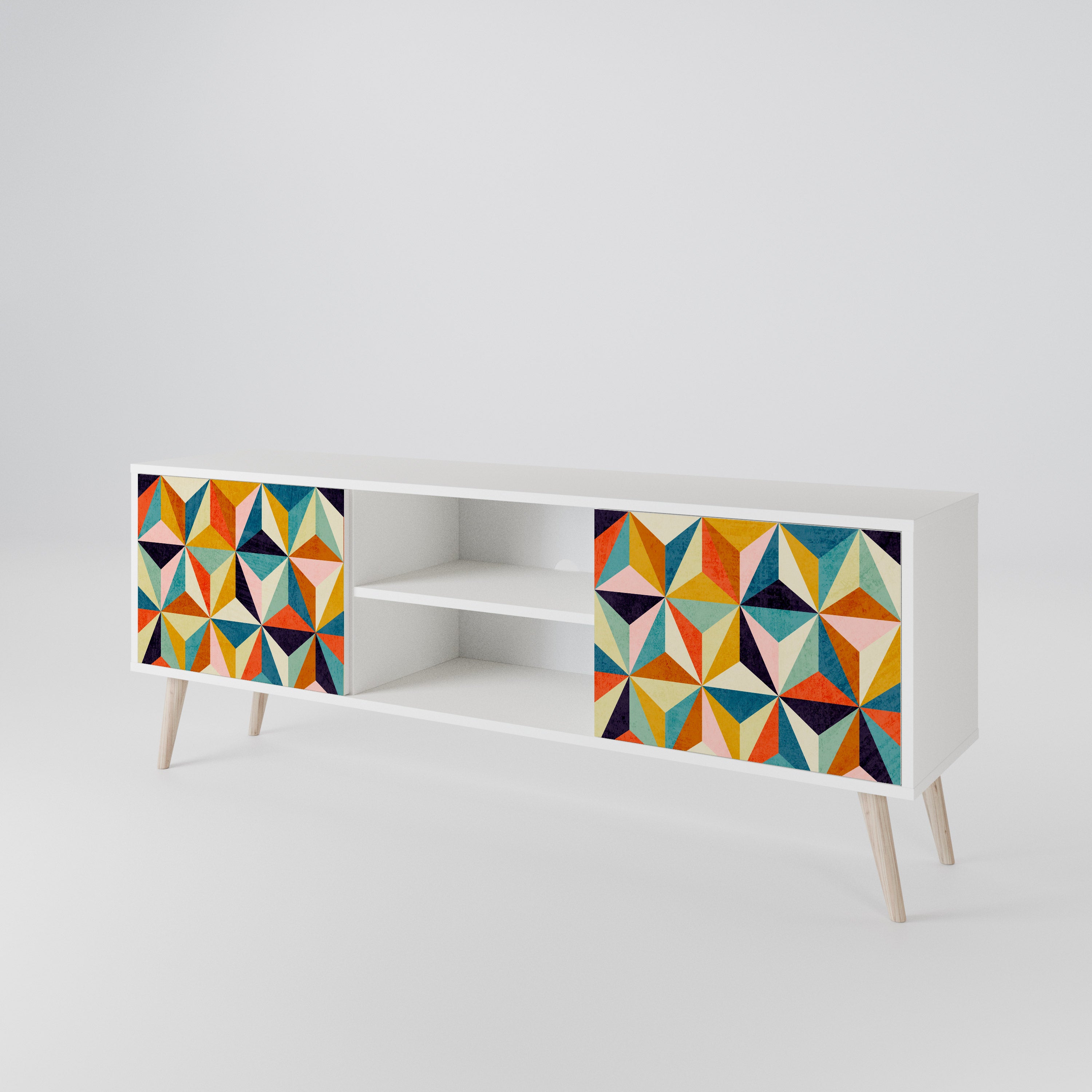 TESSELATE TREASURES Mueble de TV de 2 Puertas