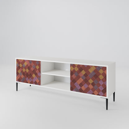 PAINTED SQUARES Mueble de TV de 2 Puertas