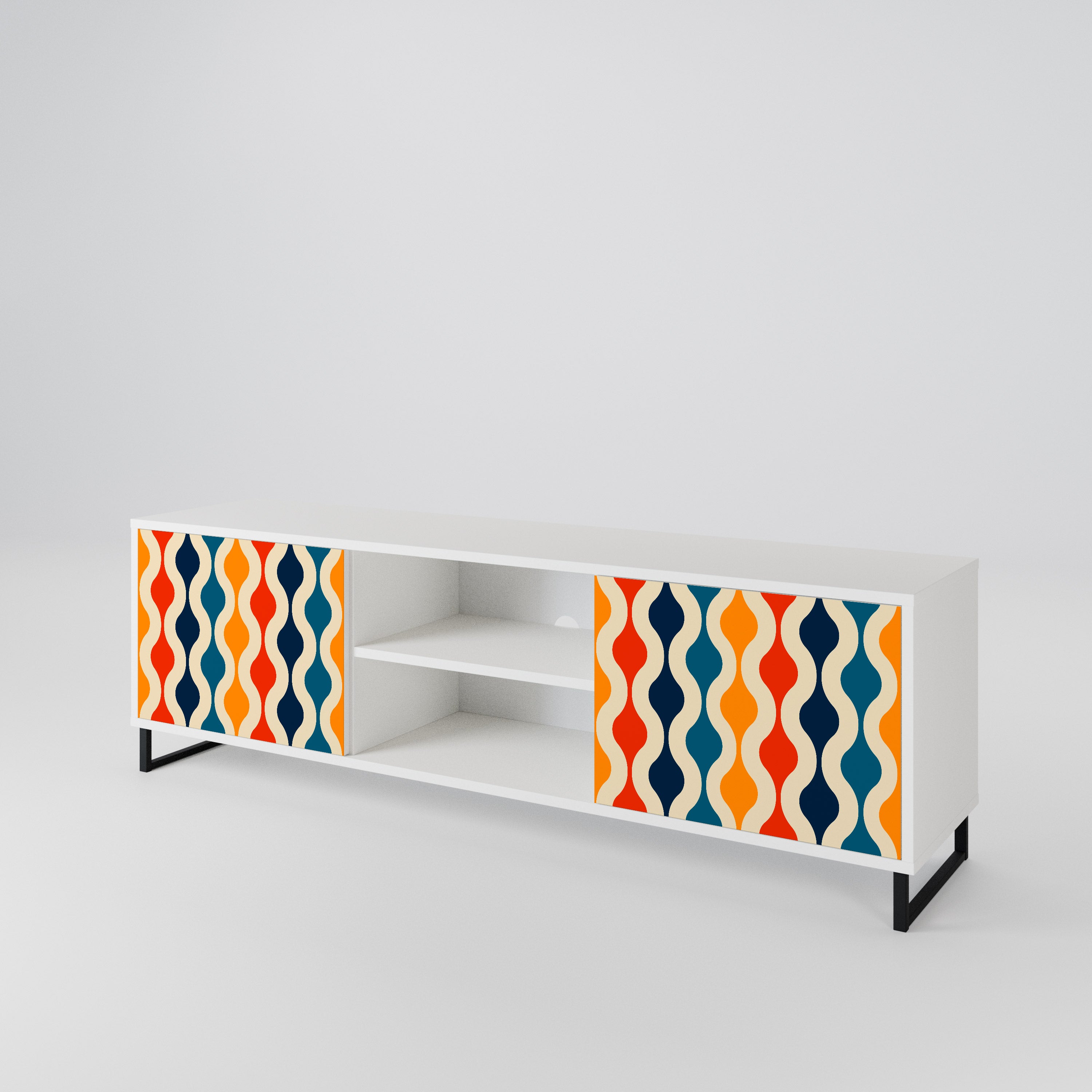 COLORFUL NOSTALGIA Mueble de TV de 2 Puertas
