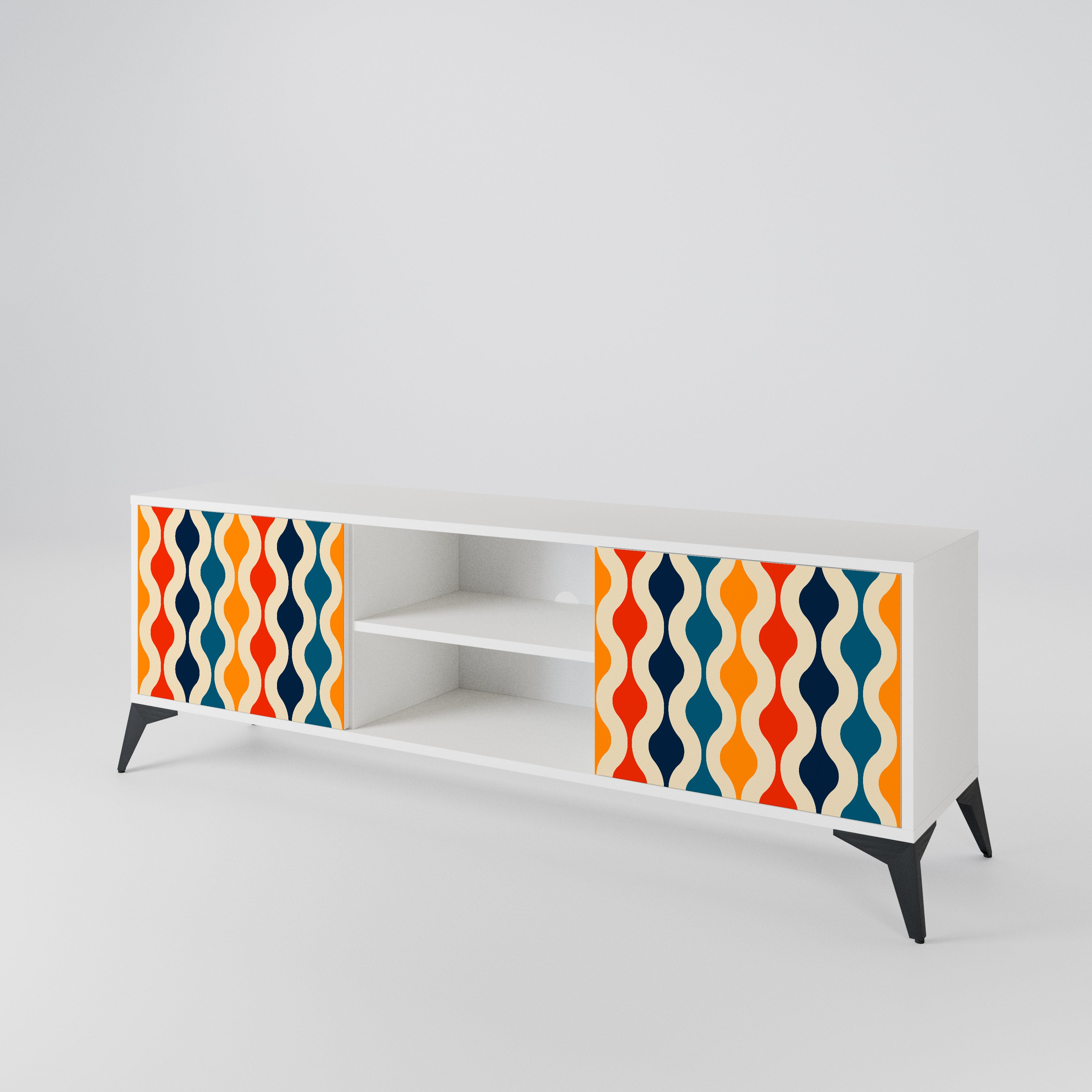 COLORFUL NOSTALGIA Mueble de TV de 2 Puertas