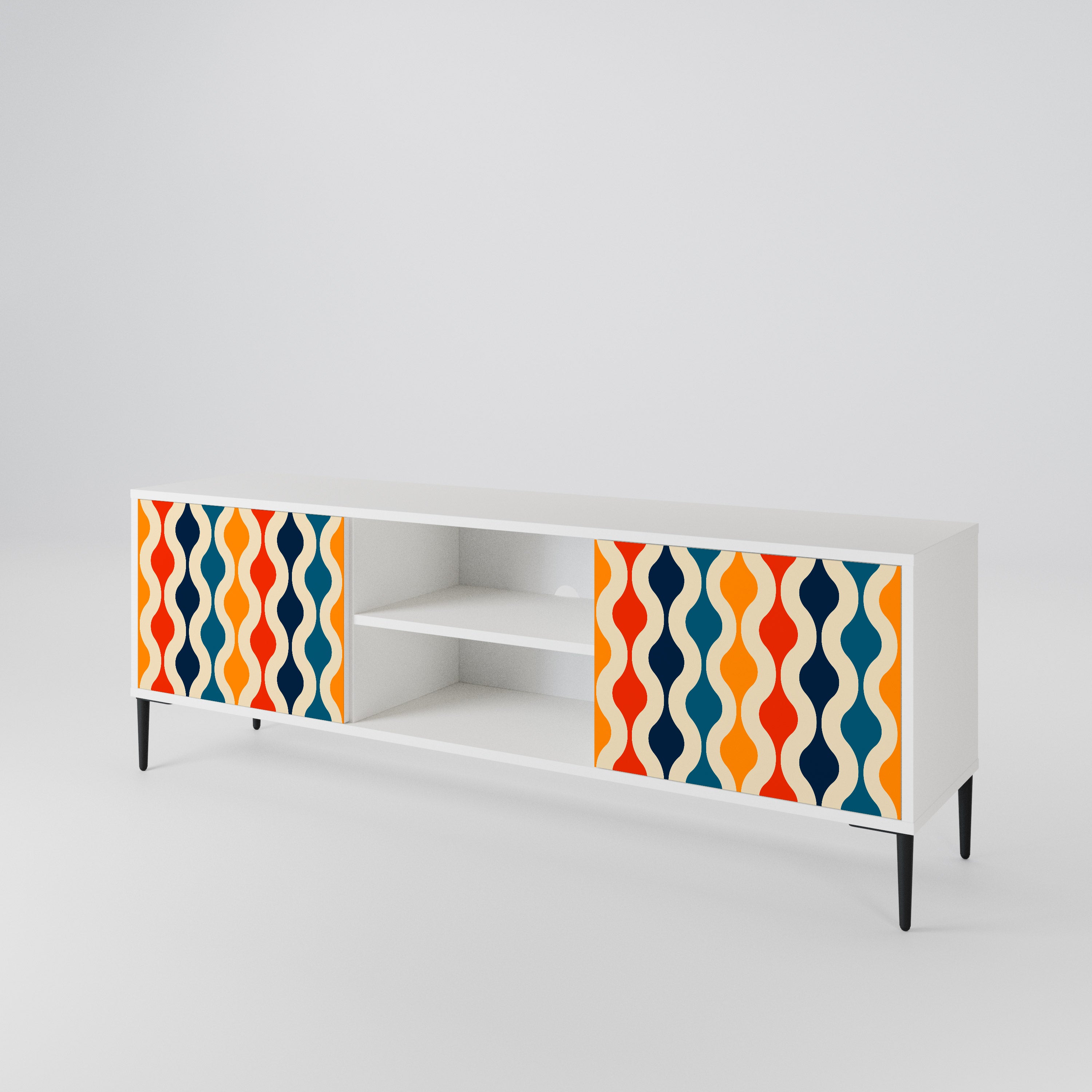 COLORFUL NOSTALGIA Mueble de TV de 2 Puertas