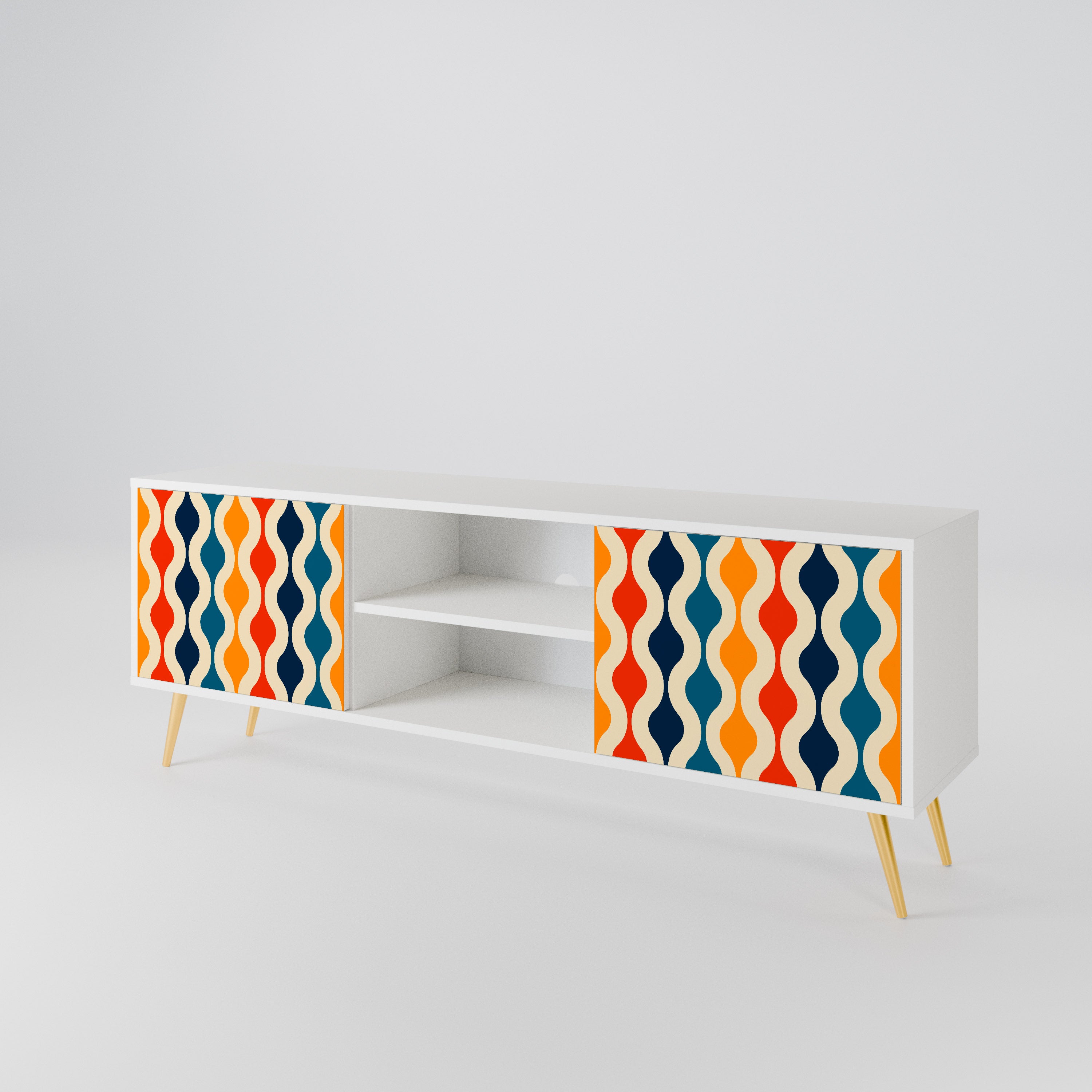 COLORFUL NOSTALGIA Mueble de TV de 2 Puertas