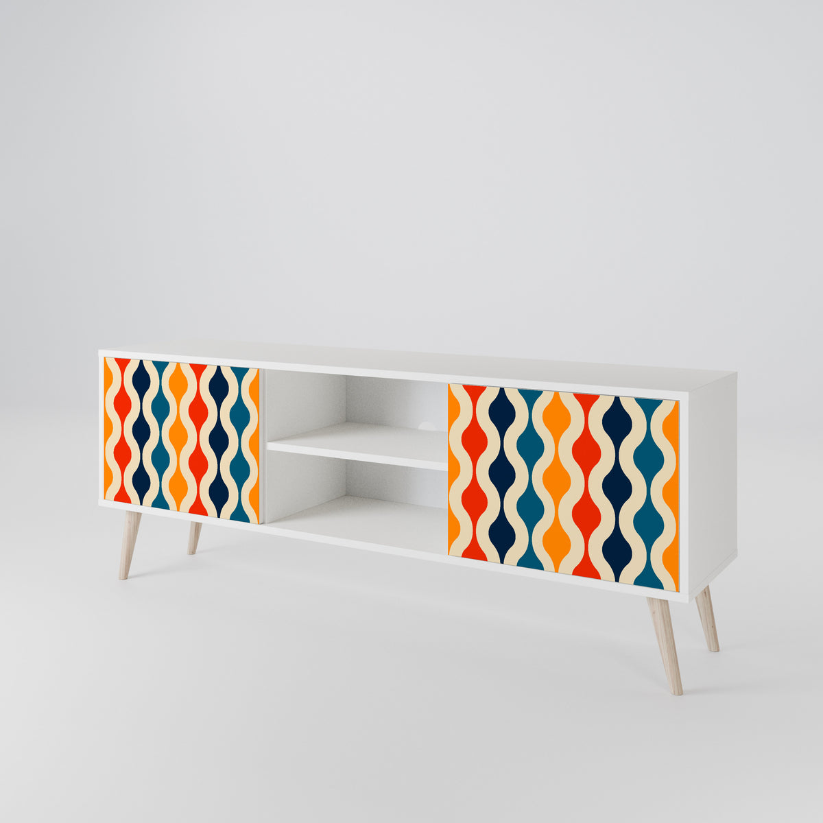 COLORFUL NOSTALGIA Mueble de TV de 2 Puertas
