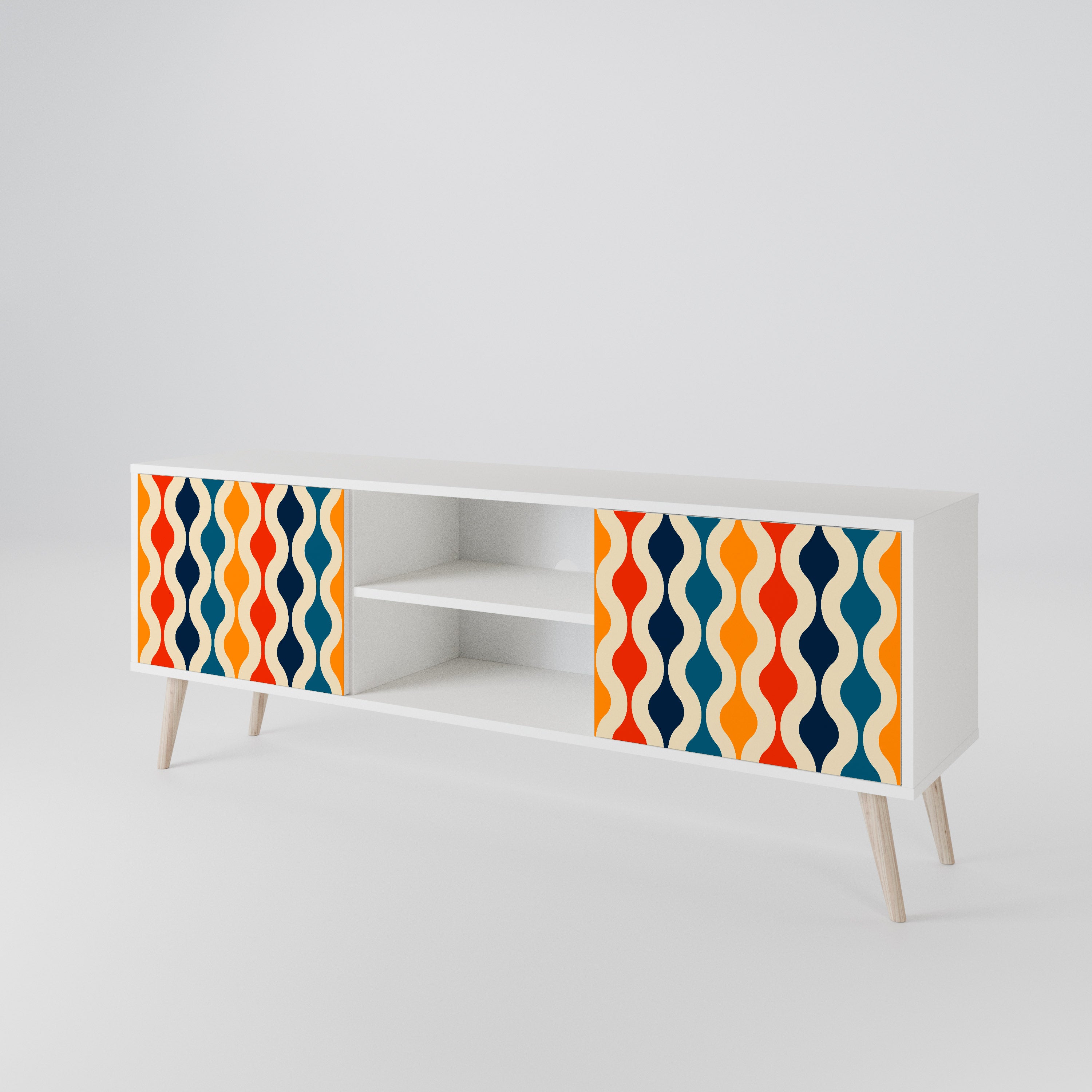 COLORFUL NOSTALGIA Mueble de TV de 2 Puertas