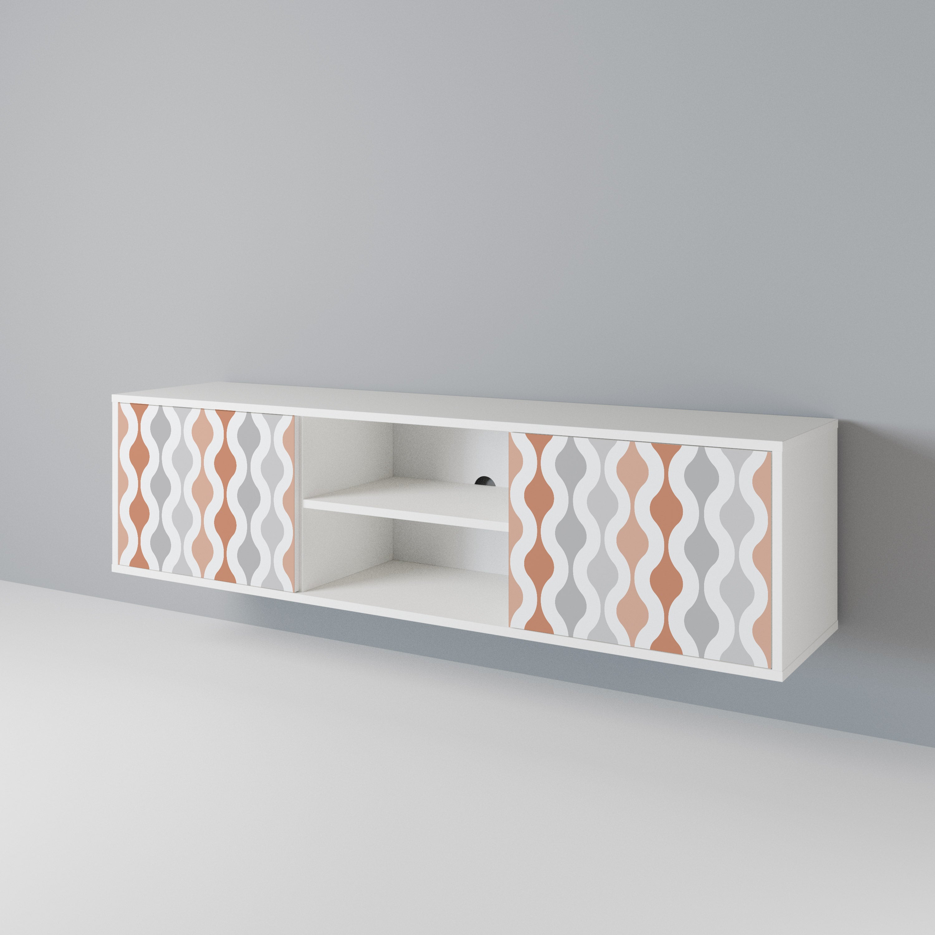 HAZY NOSTALGIA Mueble de TV de 2 Puertas
