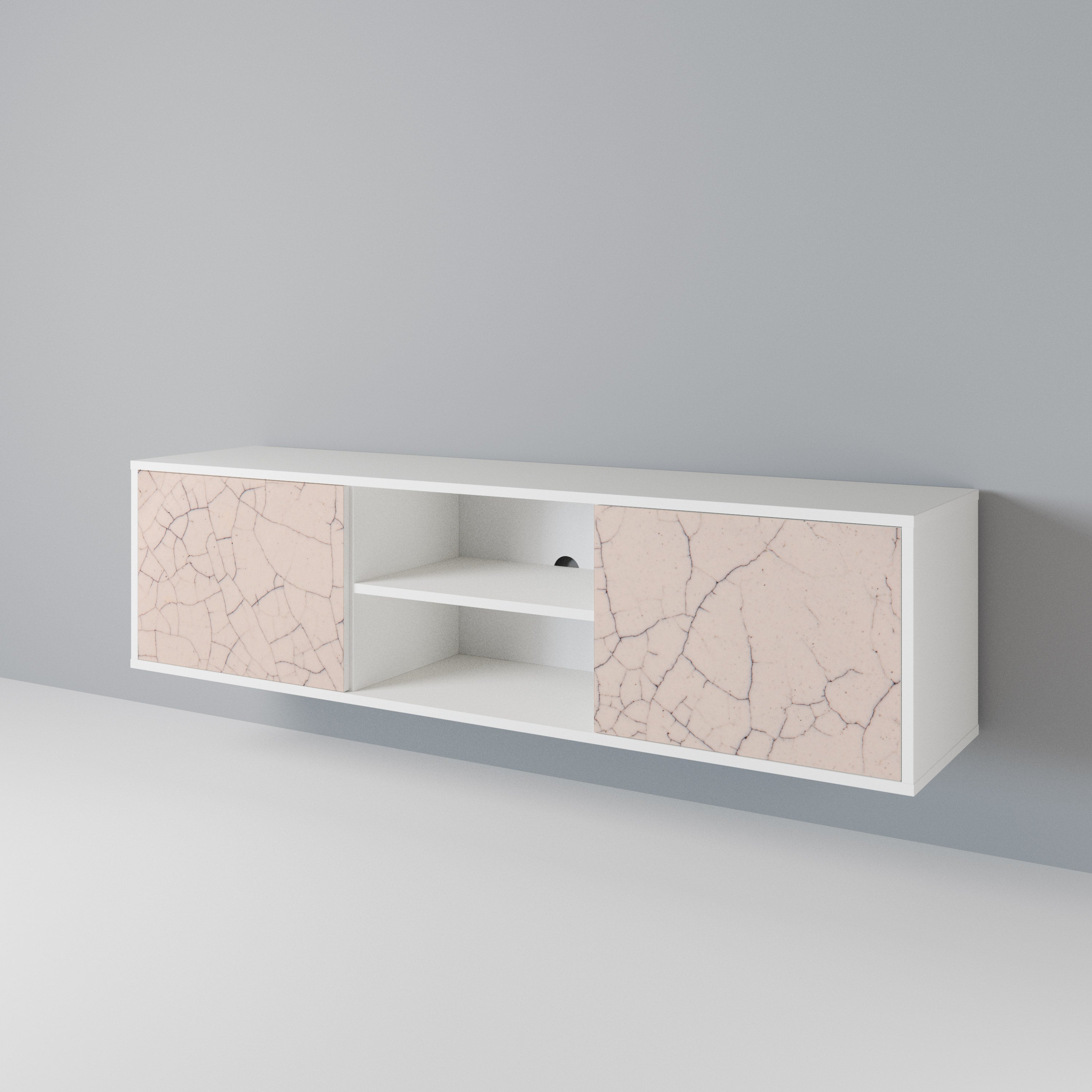 CERAMIC TEXTURE Mueble de TV de 2 Puertas