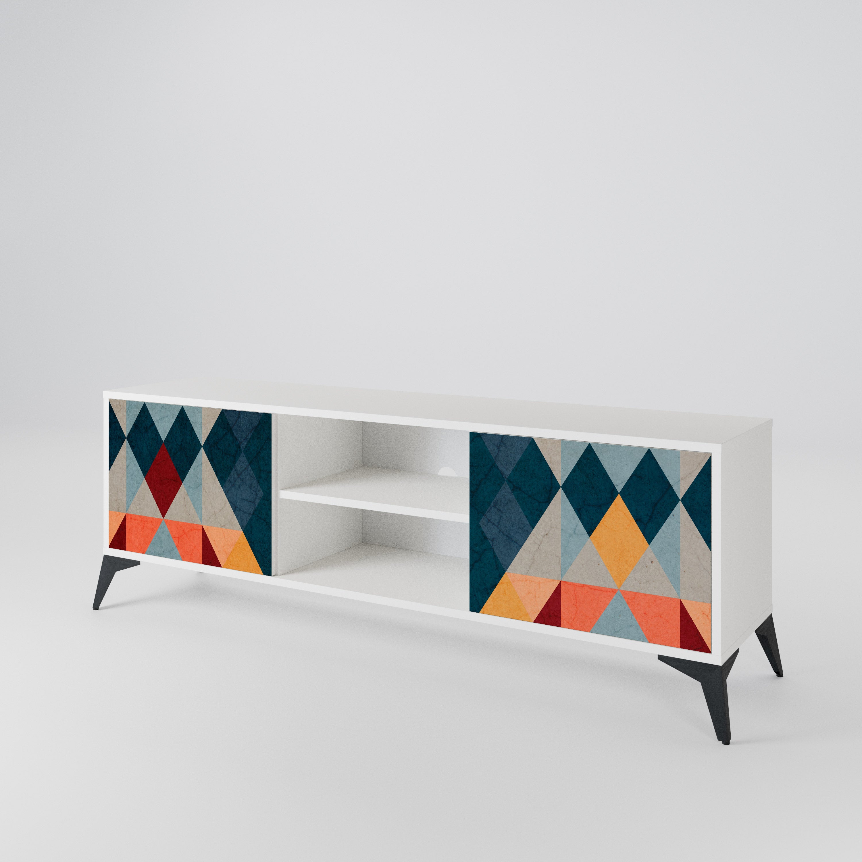 CRACKED ILLUSION Mueble de TV de 2 Puertas