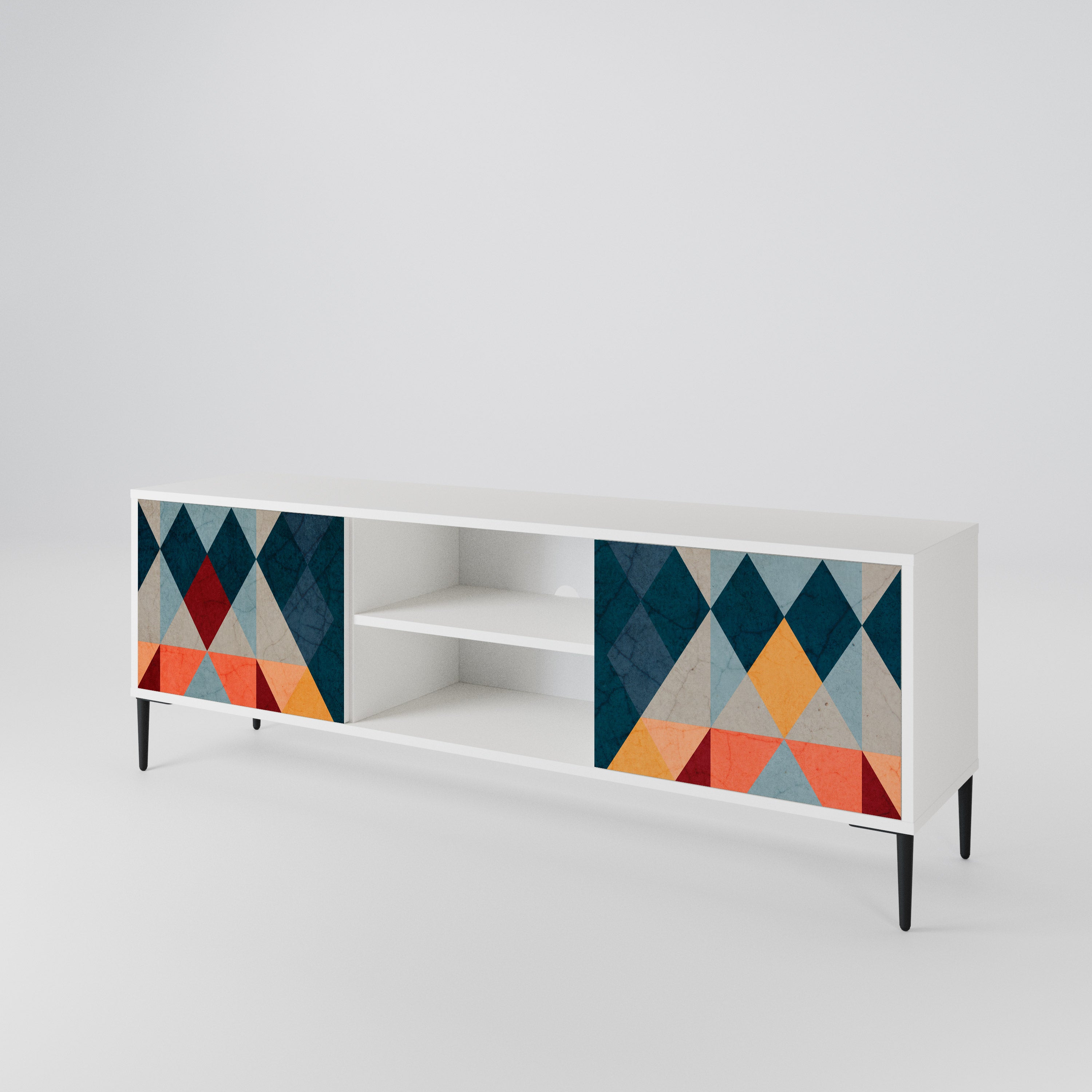 CRACKED ILLUSION Mueble de TV de 2 Puertas