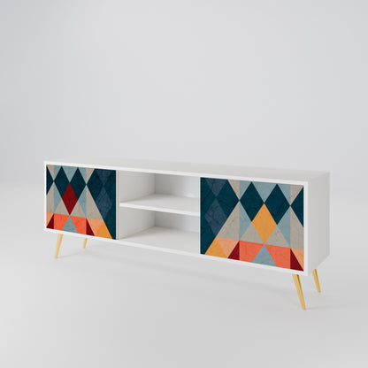 CRACKED ILLUSION Mueble de TV de 2 Puertas