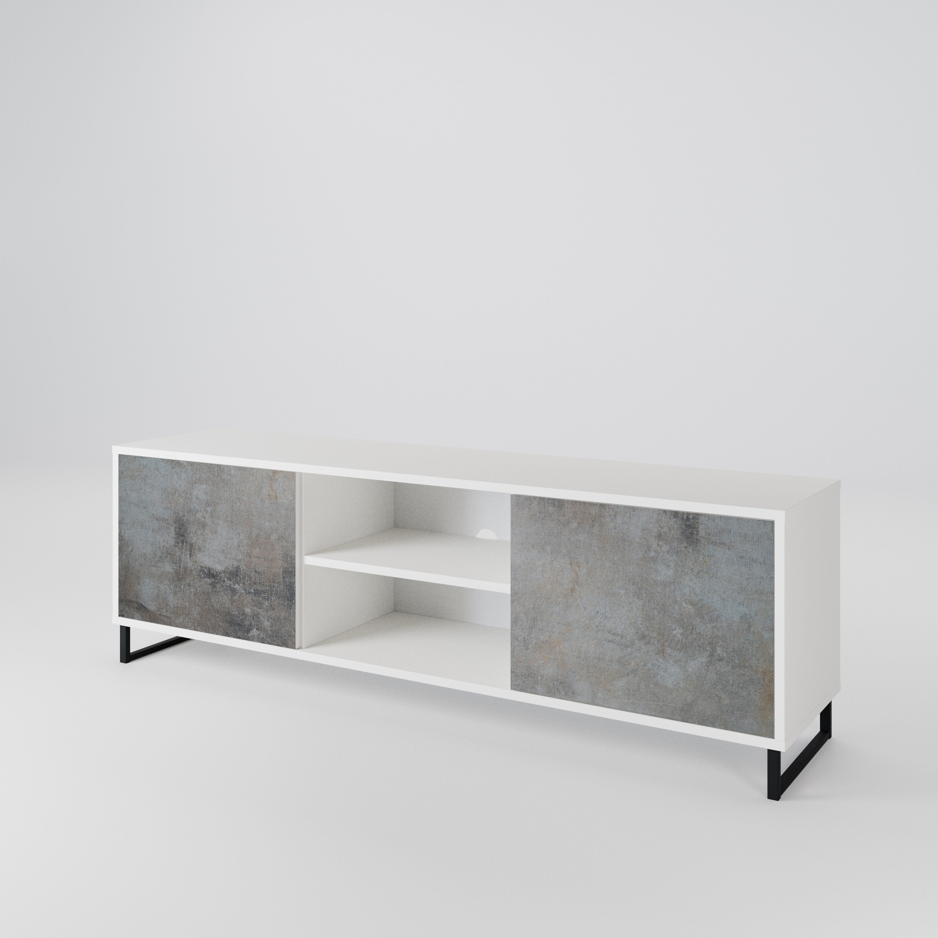 CONCRETE WALL Mueble de TV de 2 Puertas