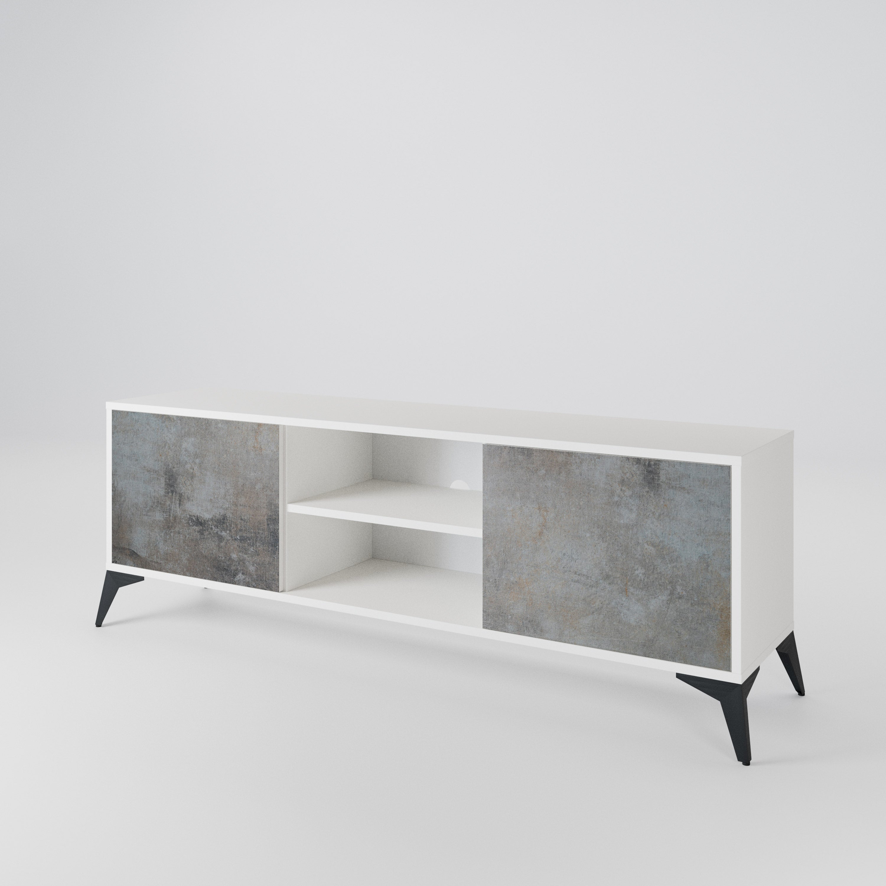 CONCRETE WALL Mueble de TV de 2 Puertas
