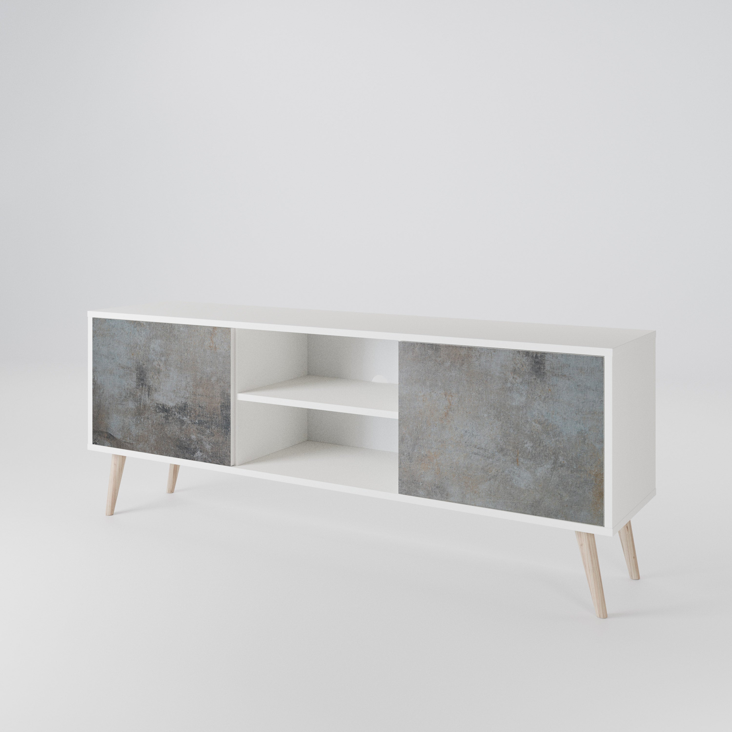 CONCRETE WALL Mueble de TV de 2 Puertas