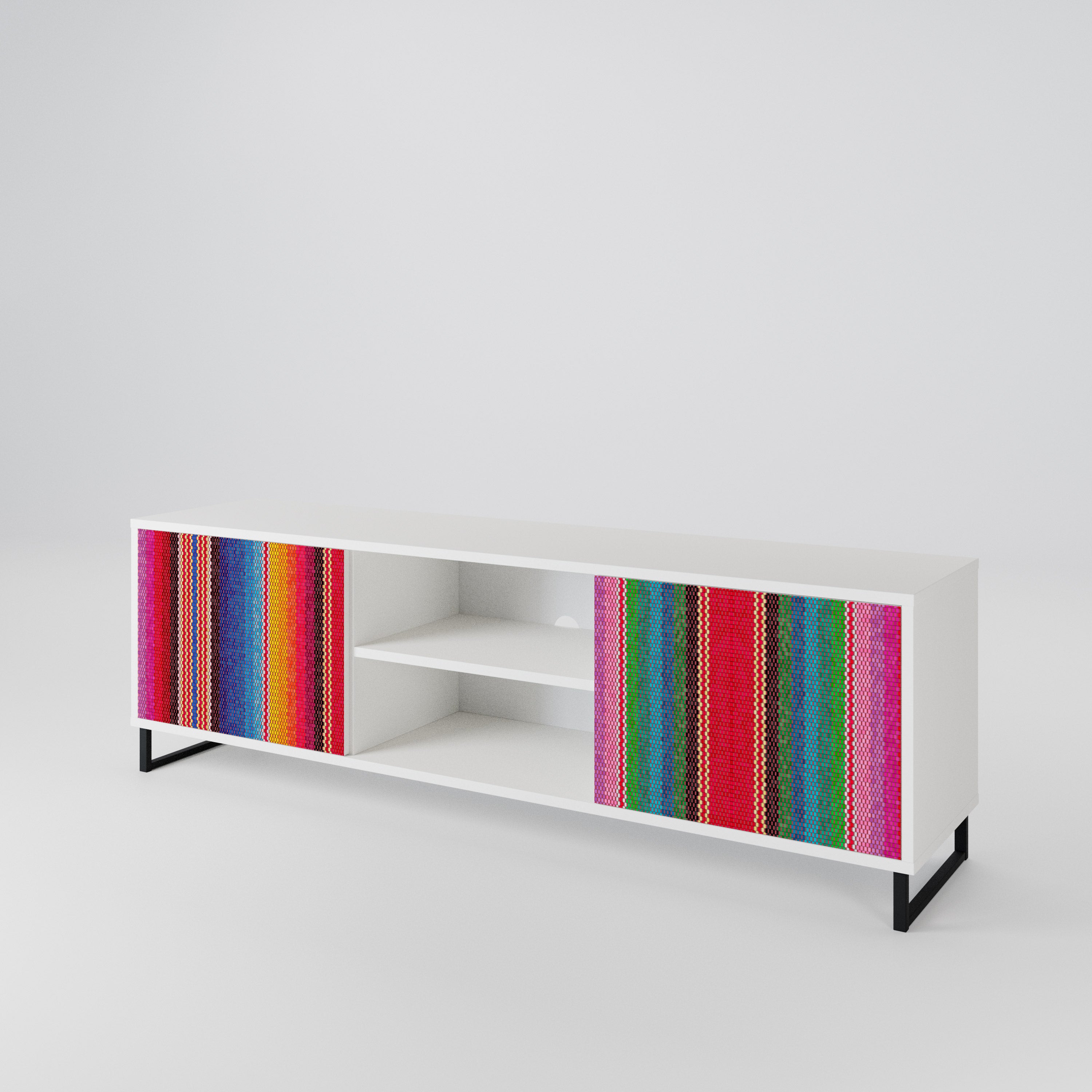 ETHNIC MEXICAN Mueble de TV de 2 Puertas