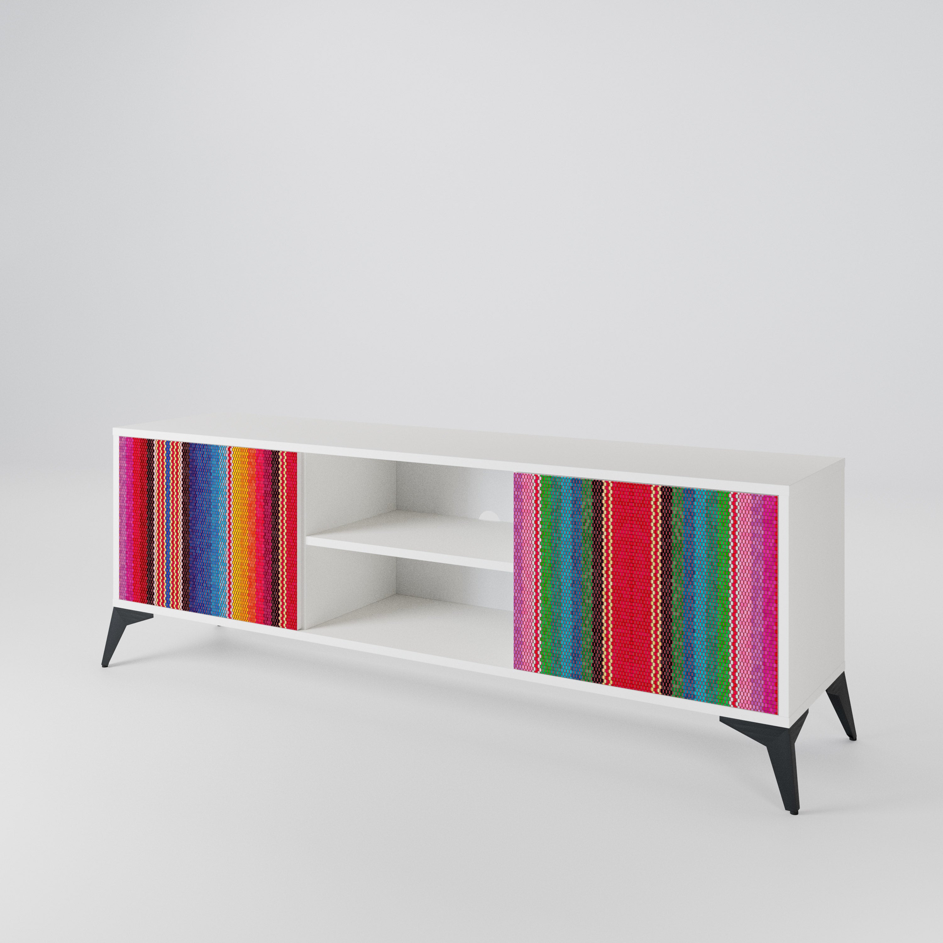 ETHNIC MEXICAN Mueble de TV de 2 Puertas