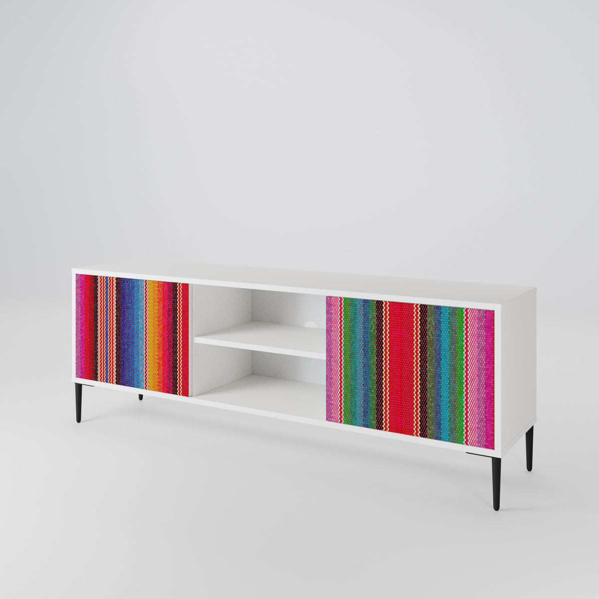 ETHNIC MEXICAN Mueble de TV de 2 Puertas