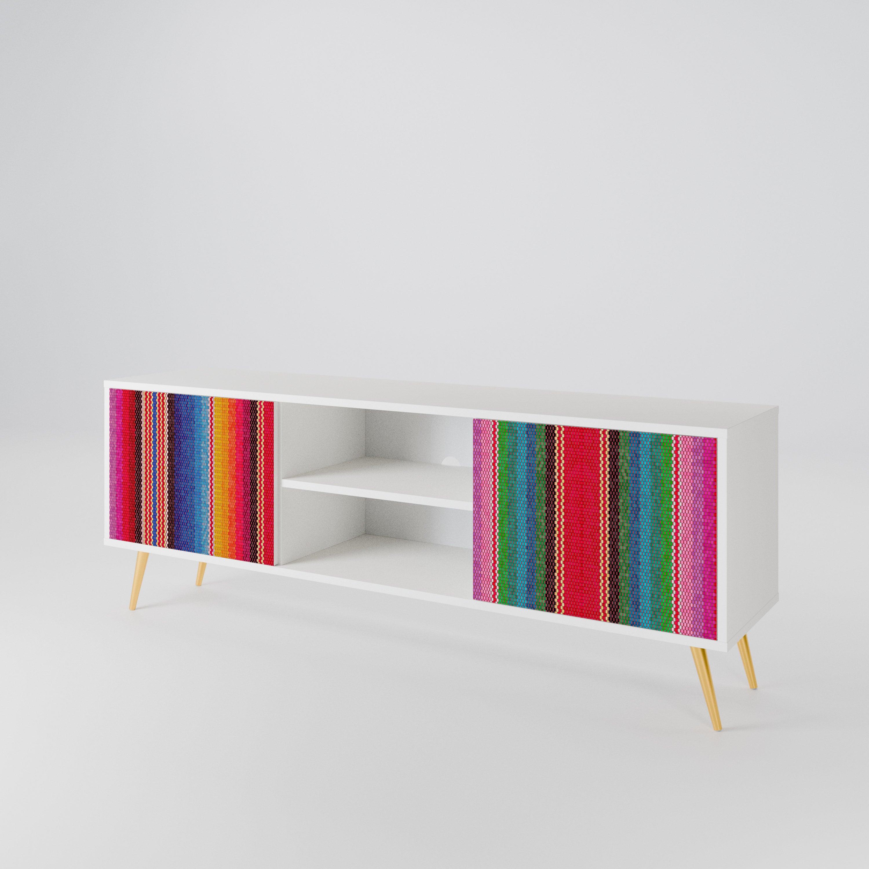 ETHNIC MEXICAN Mueble de TV de 2 Puertas