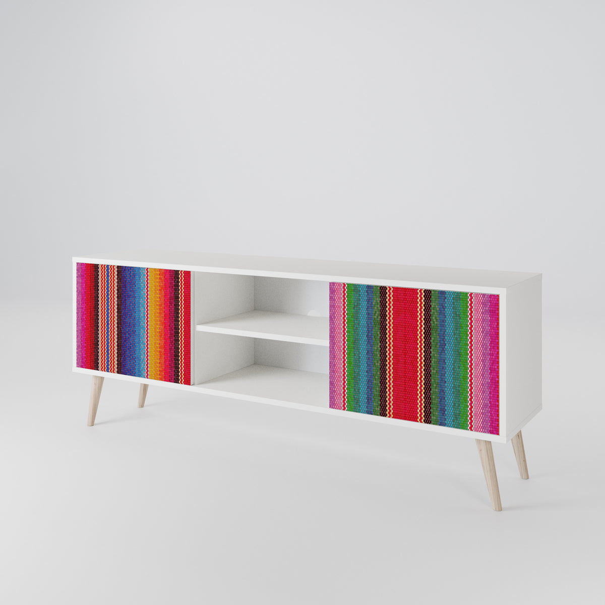 ETHNIC MEXICAN Mueble de TV de 2 Puertas