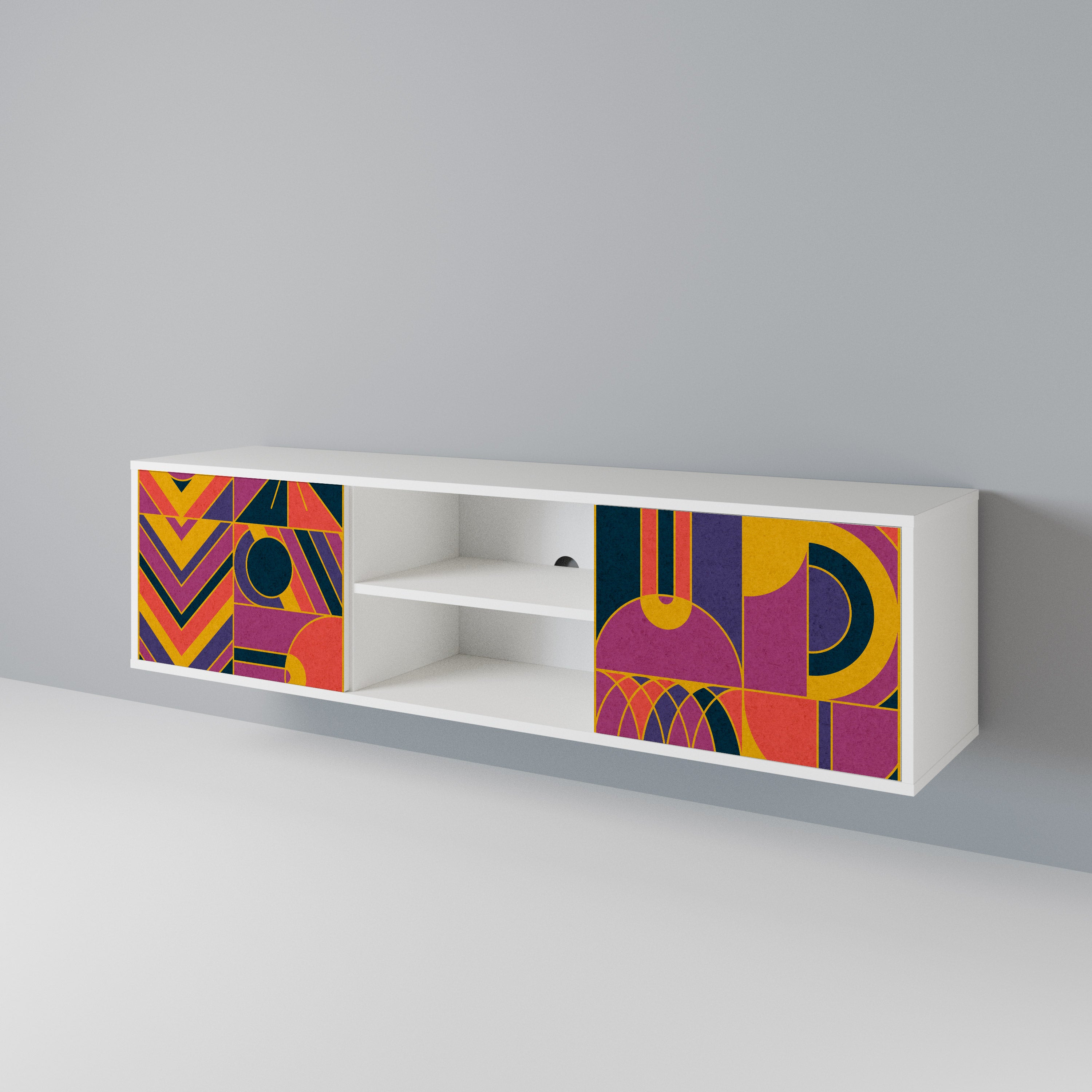 ELECTRIC PATTERNS Mueble de TV de 2 Puertas