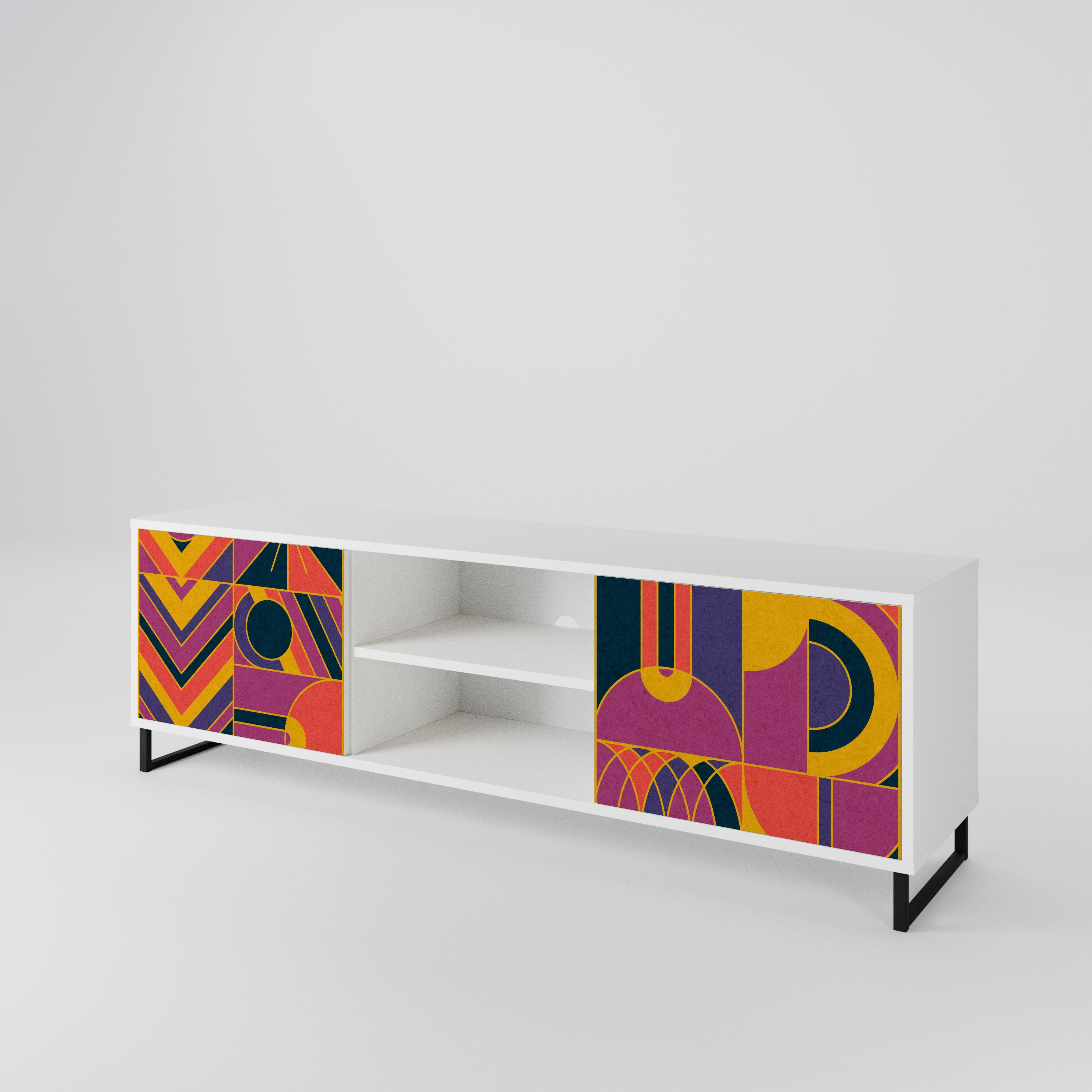 ELECTRIC PATTERNS Mueble de TV de 2 Puertas