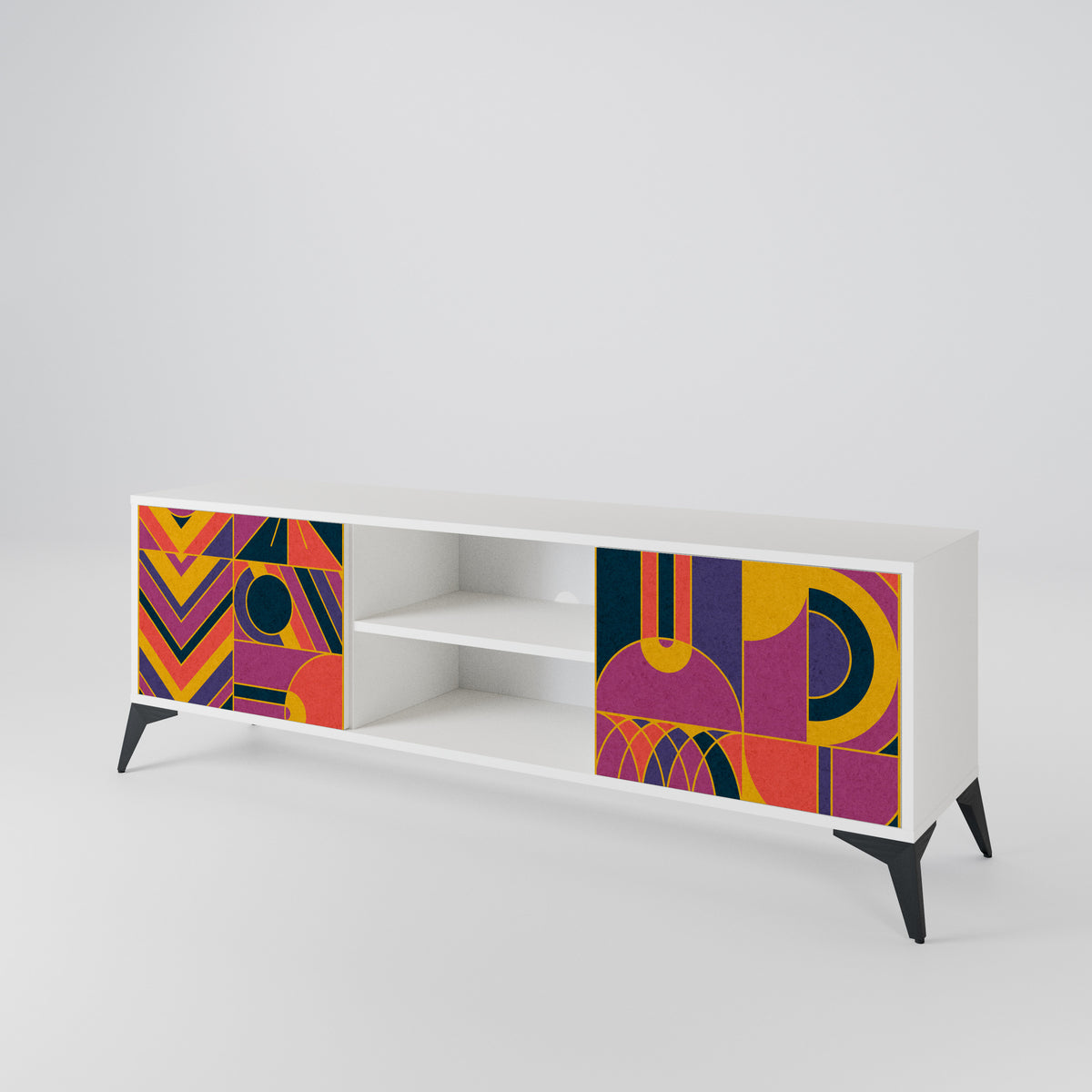 ELECTRIC PATTERNS Mueble de TV de 2 Puertas