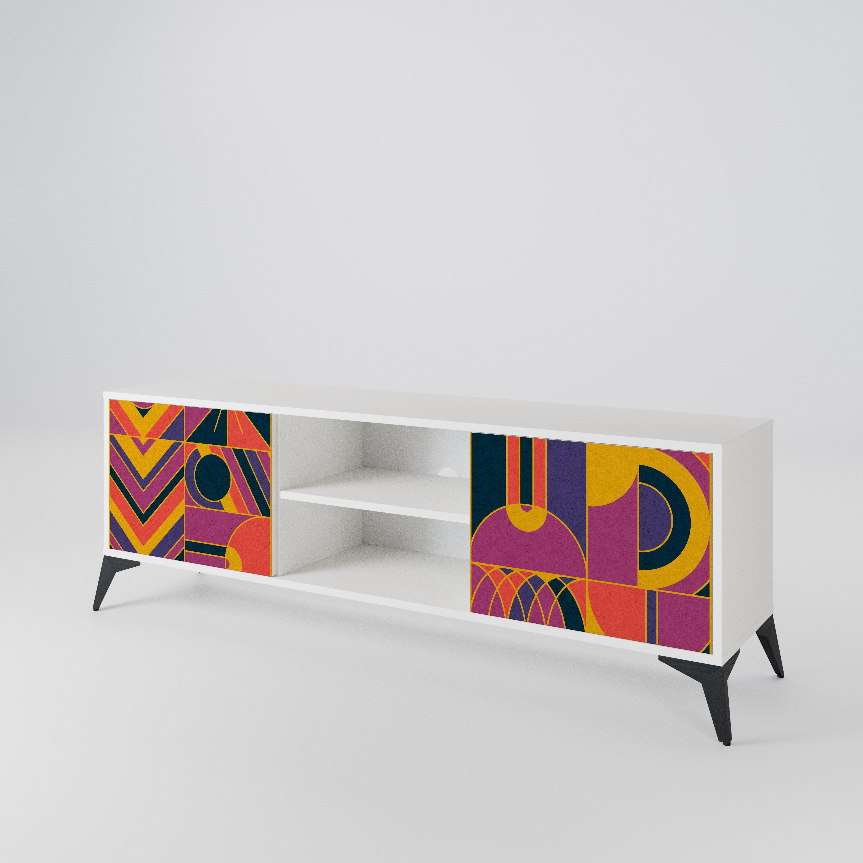 ELECTRIC PATTERNS Mueble de TV de 2 Puertas