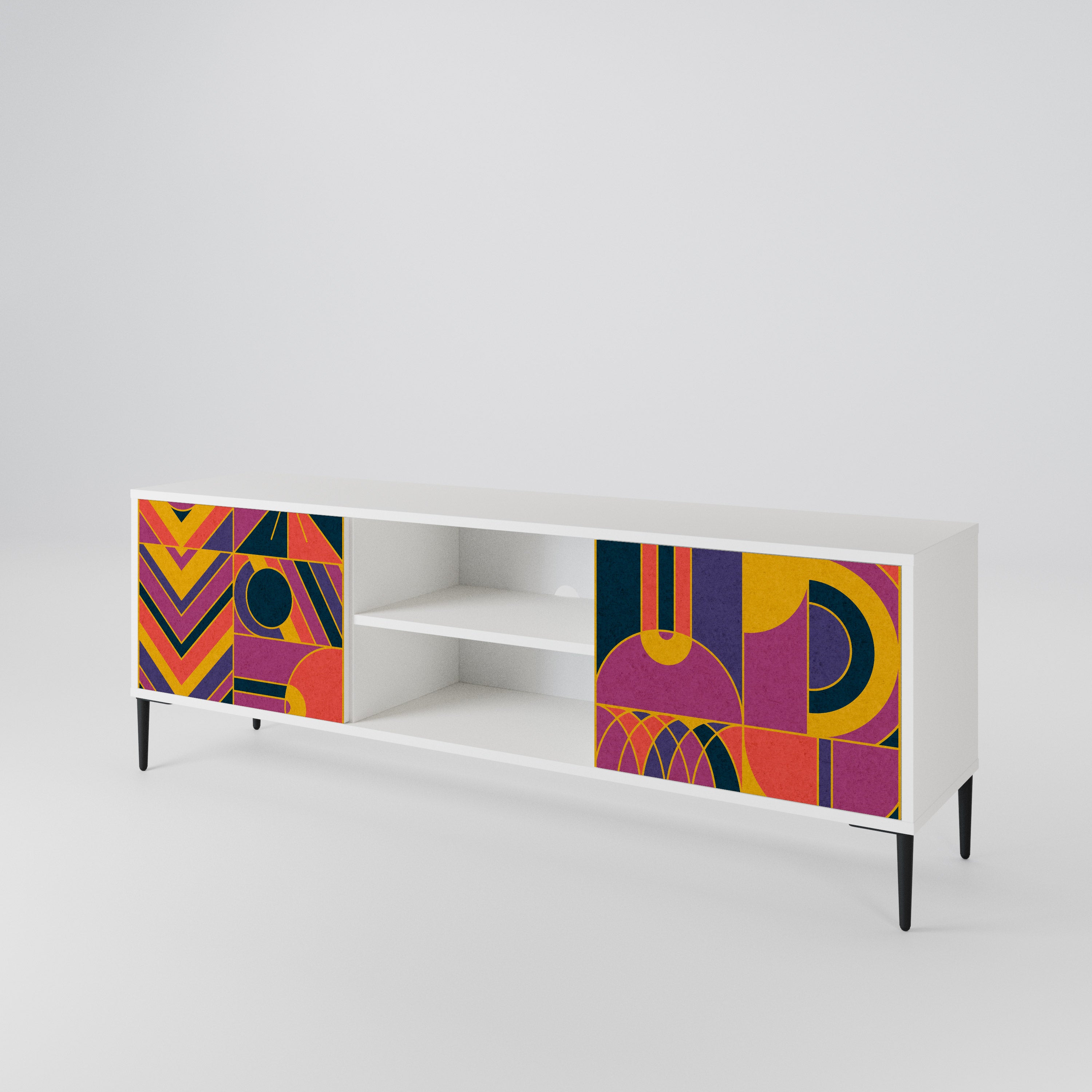 ELECTRIC PATTERNS Mueble de TV de 2 Puertas