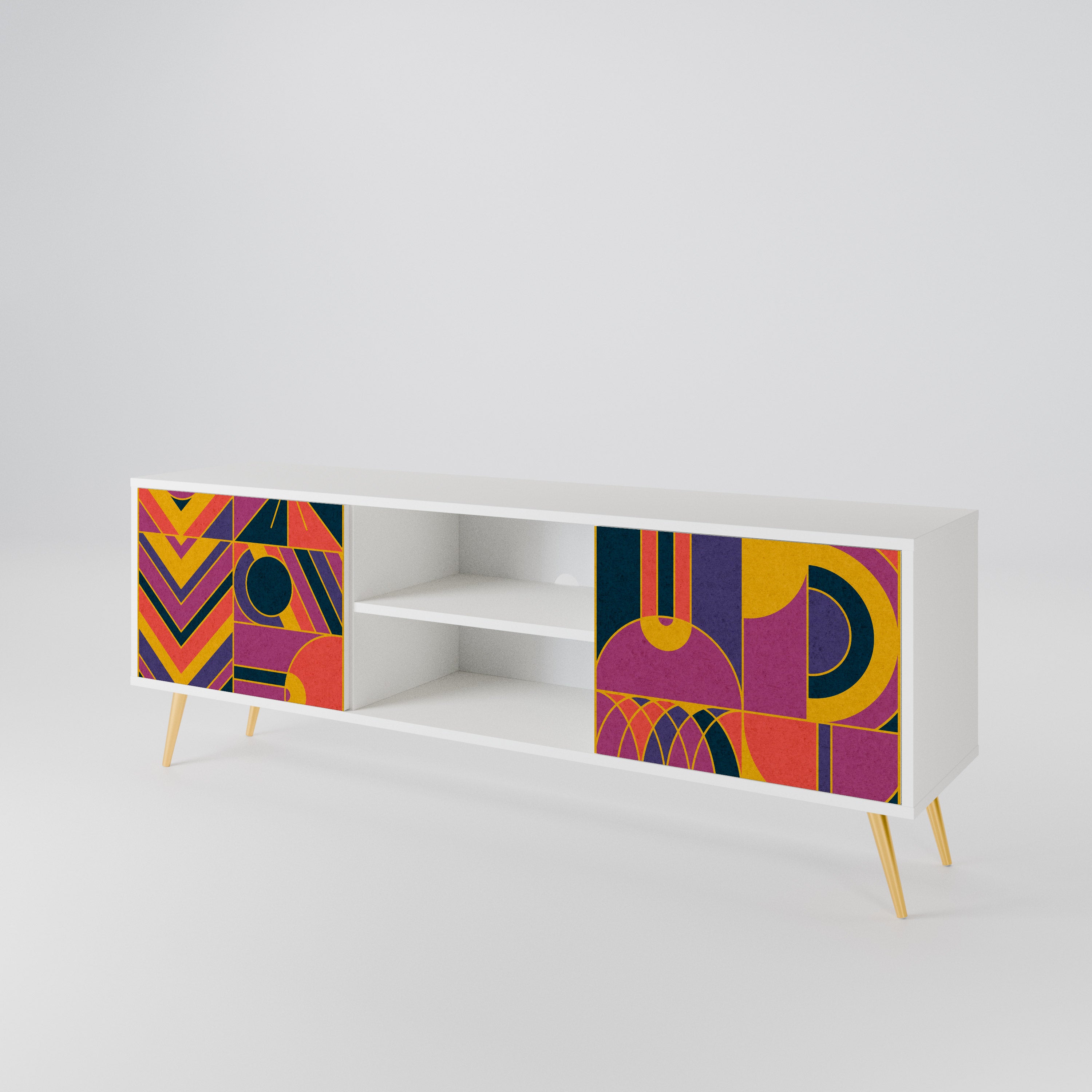 ELECTRIC PATTERNS Mueble de TV de 2 Puertas