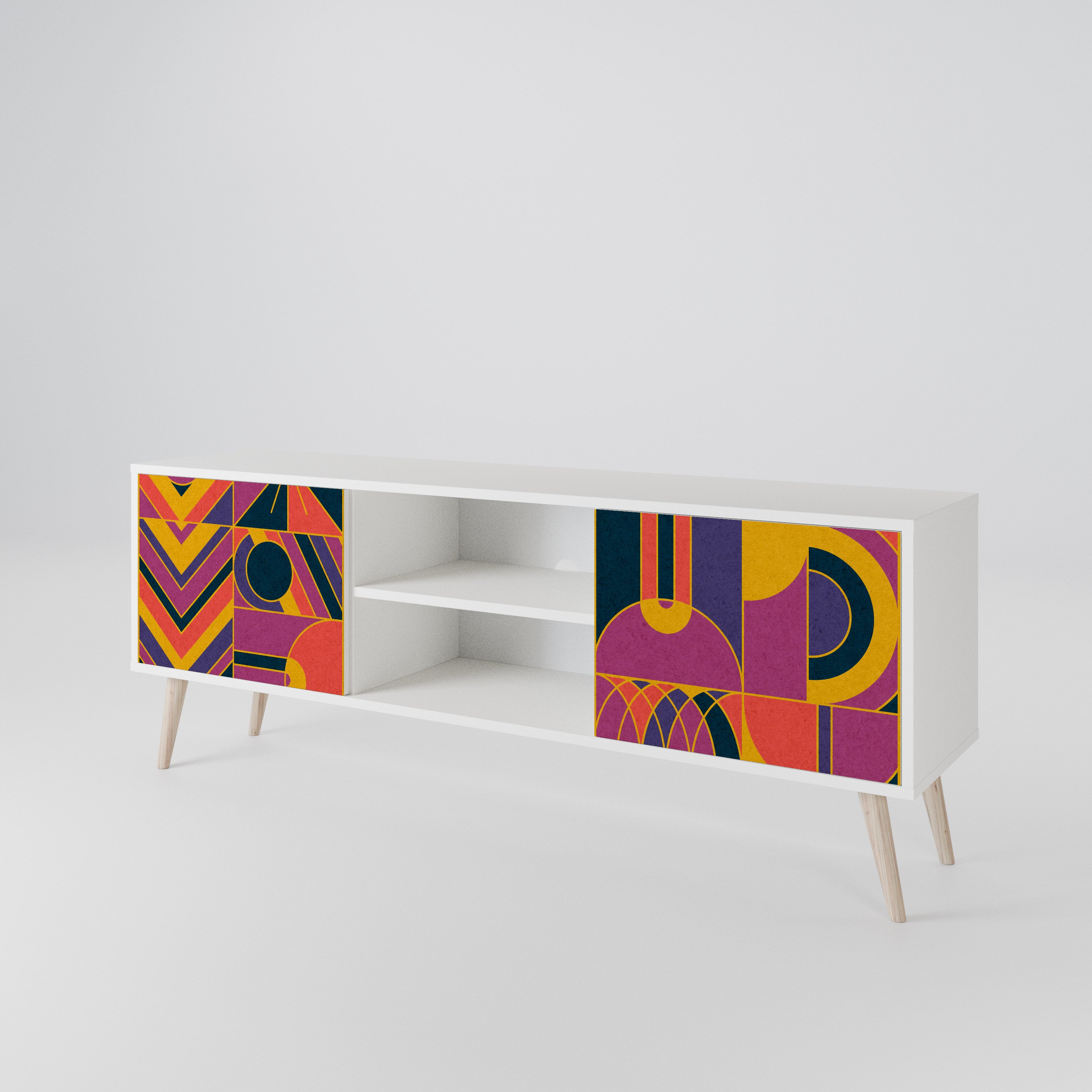ELECTRIC PATTERNS Mueble de TV de 2 Puertas