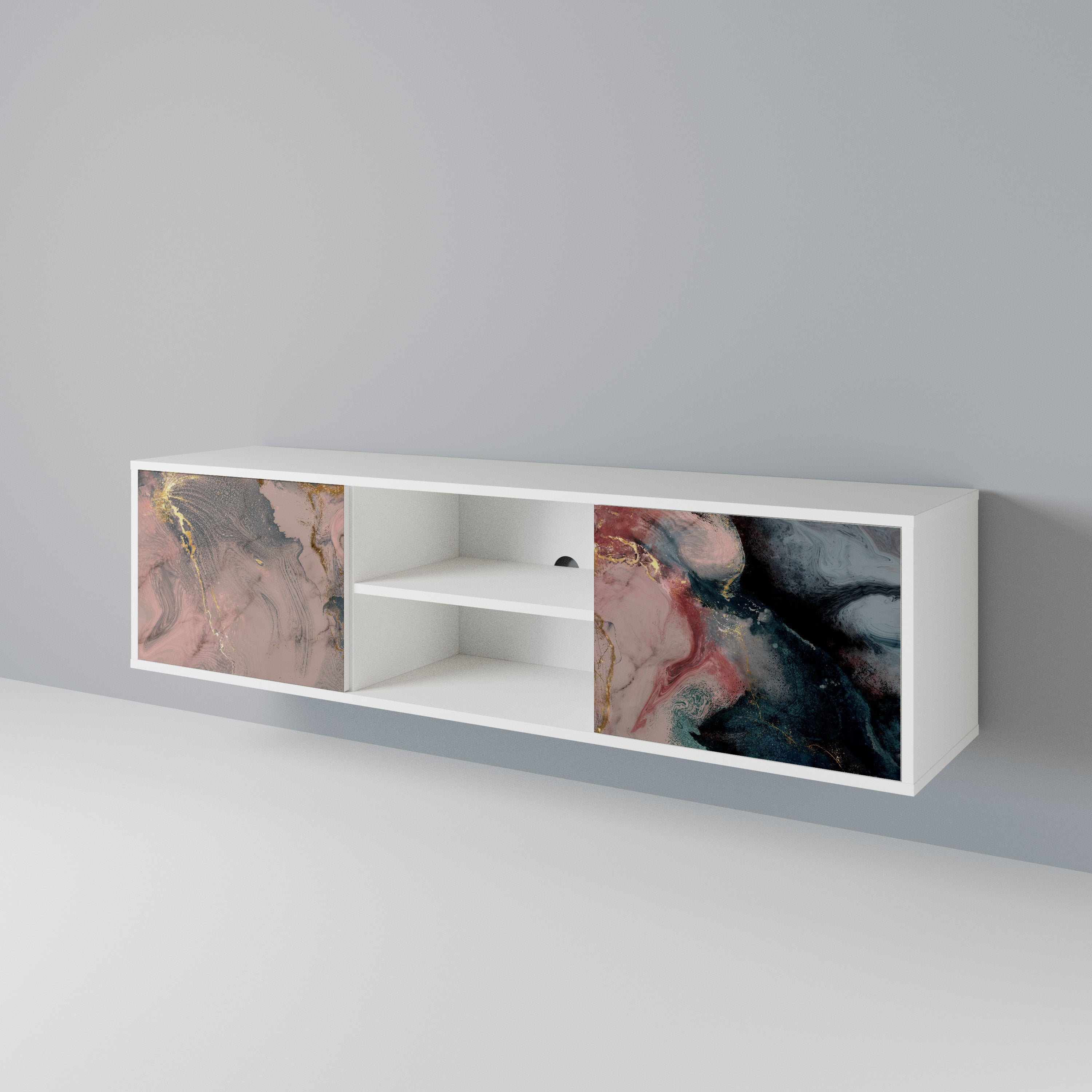 GILDED SWIRLS Mueble de TV de 2 Puertas