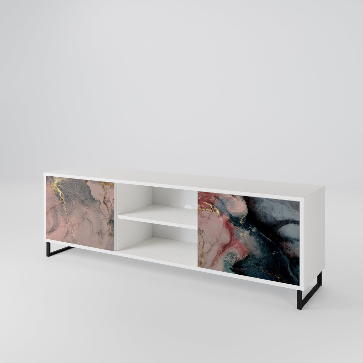 GILDED SWIRLS Mueble de TV de 2 Puertas