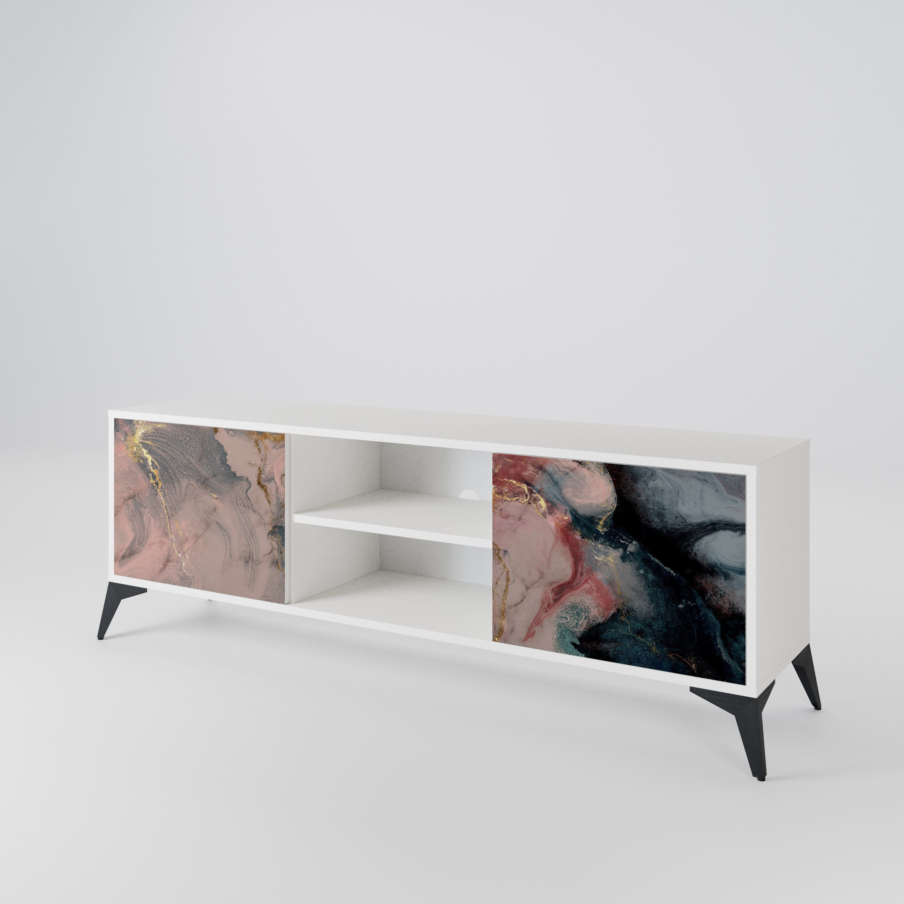 GILDED SWIRLS Mueble de TV de 2 Puertas