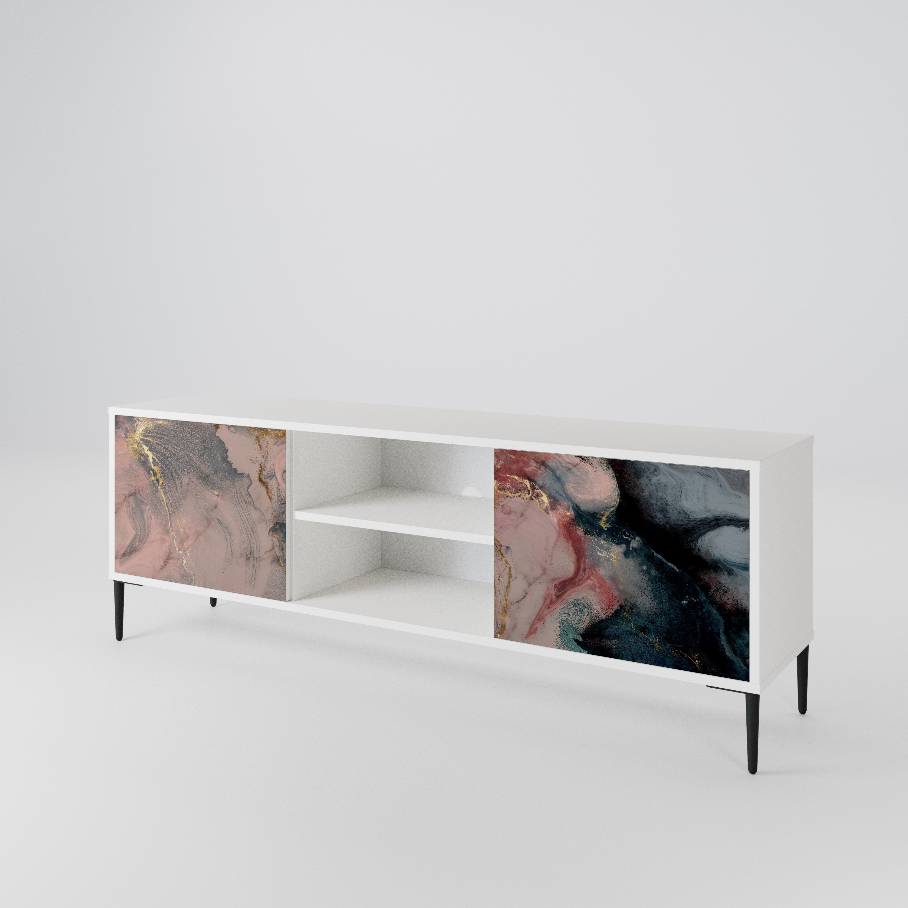 GILDED SWIRLS Mueble de TV de 2 Puertas