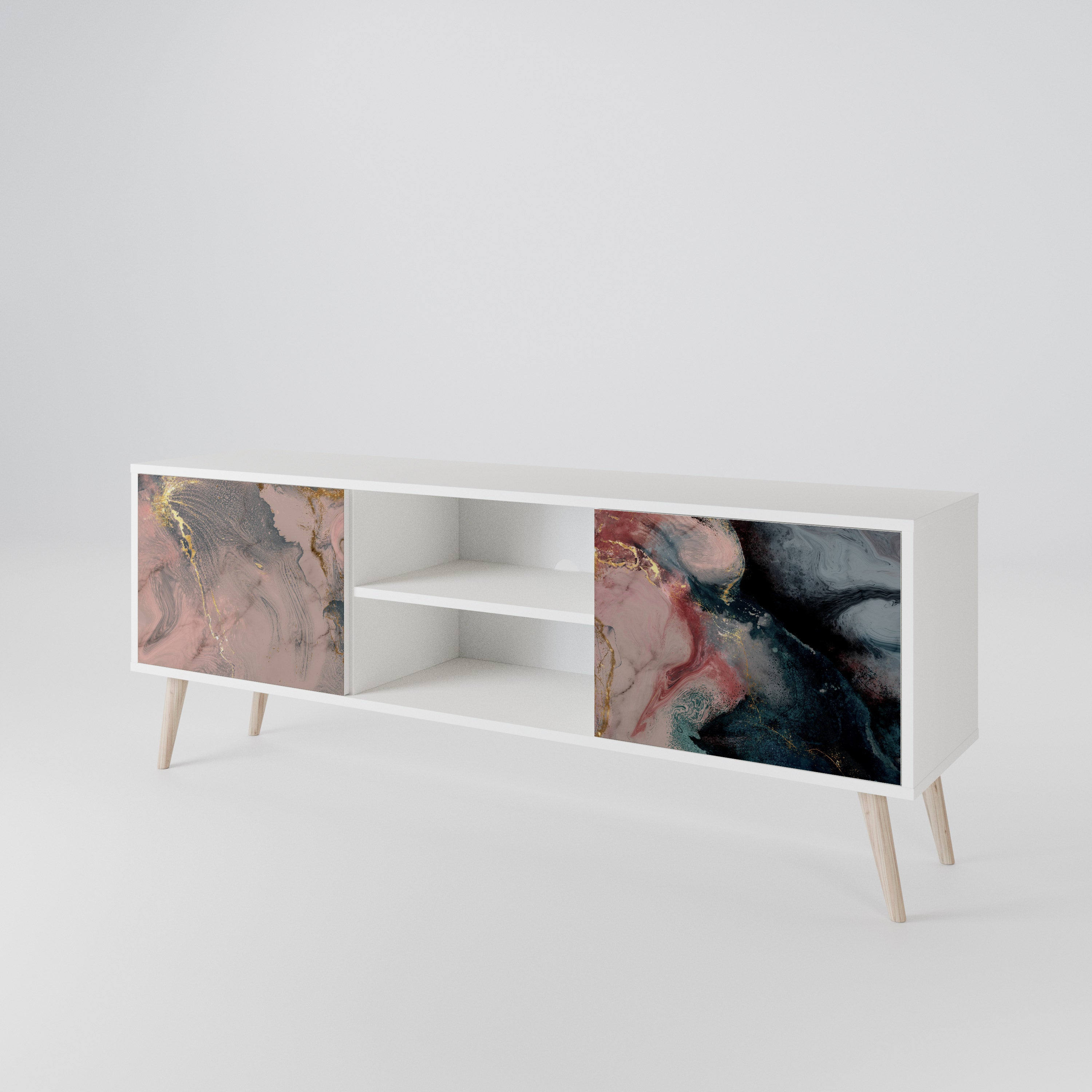 GILDED SWIRLS Mueble de TV de 2 Puertas