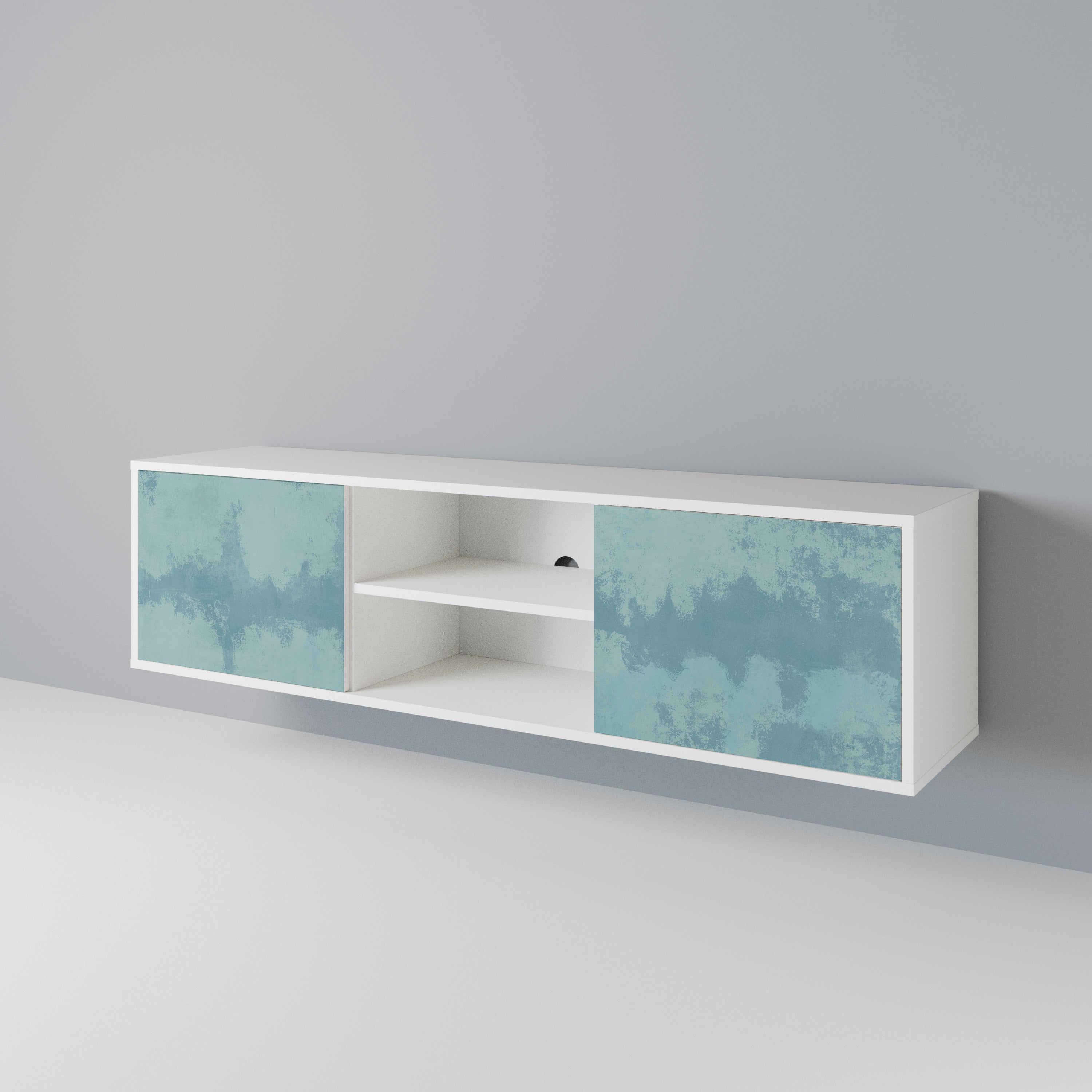 SKY WASH Mueble de TV de 2 Puertas