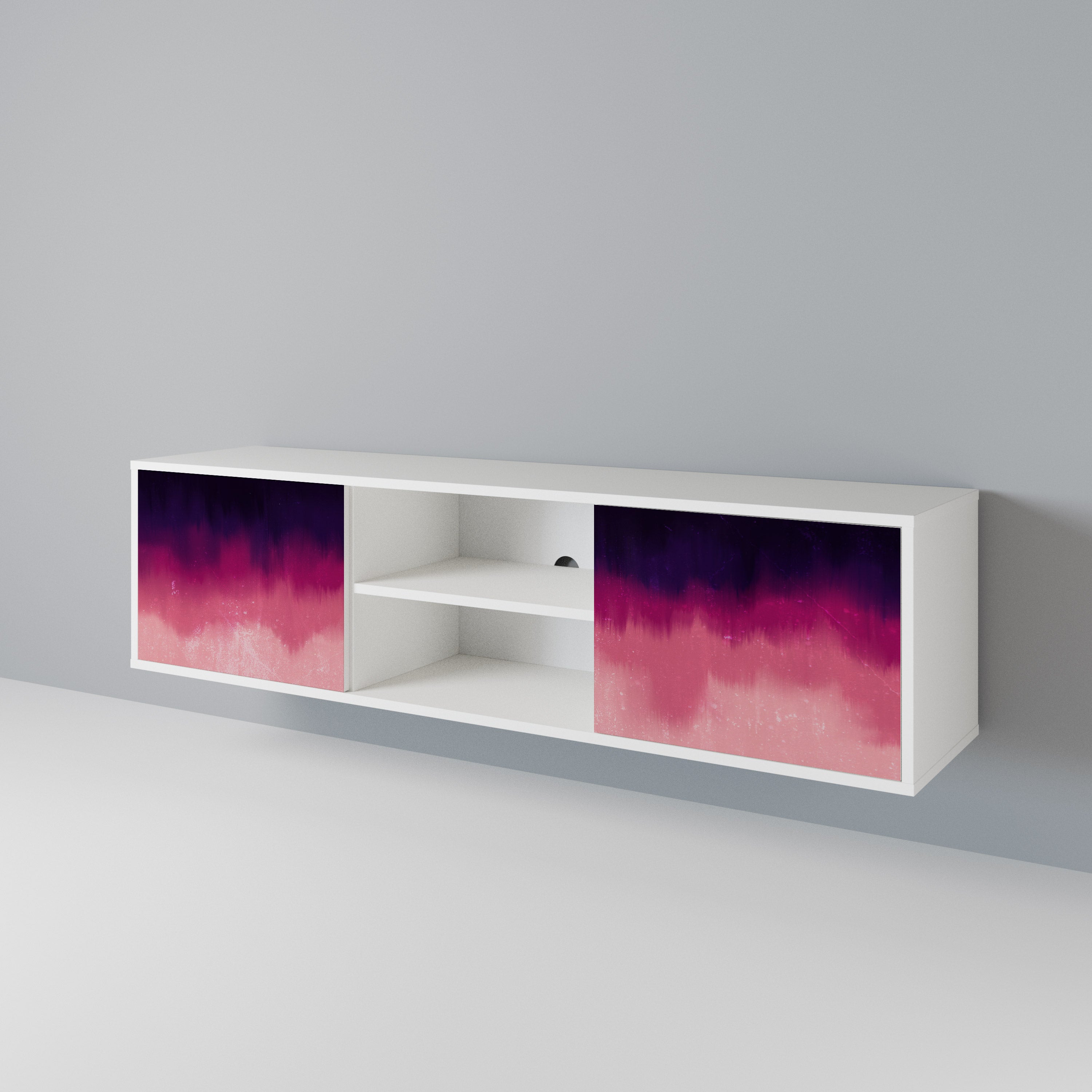 AURORA BOREALIS Mueble de TV de 2 Puertas
