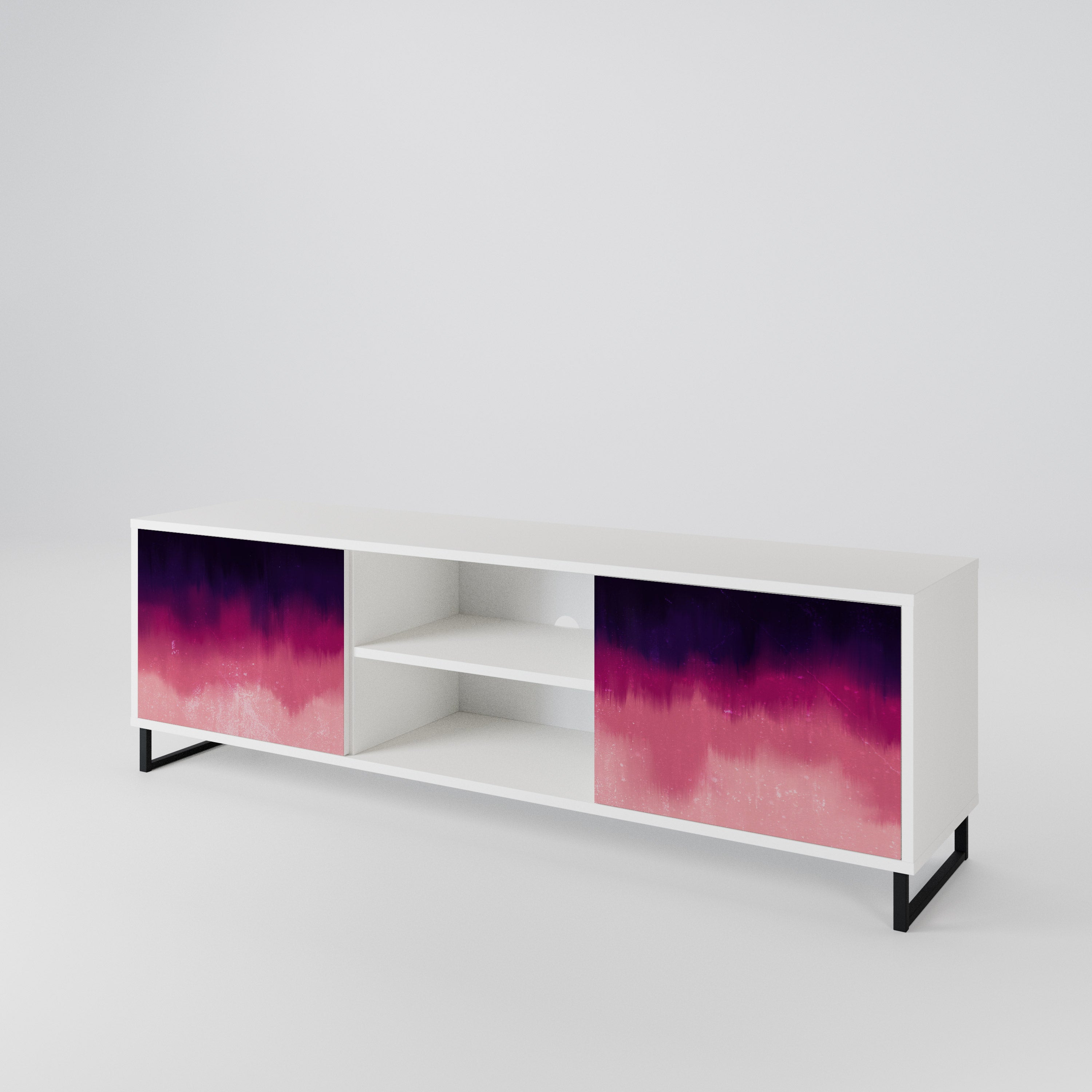 AURORA BOREALIS Mueble de TV de 2 Puertas