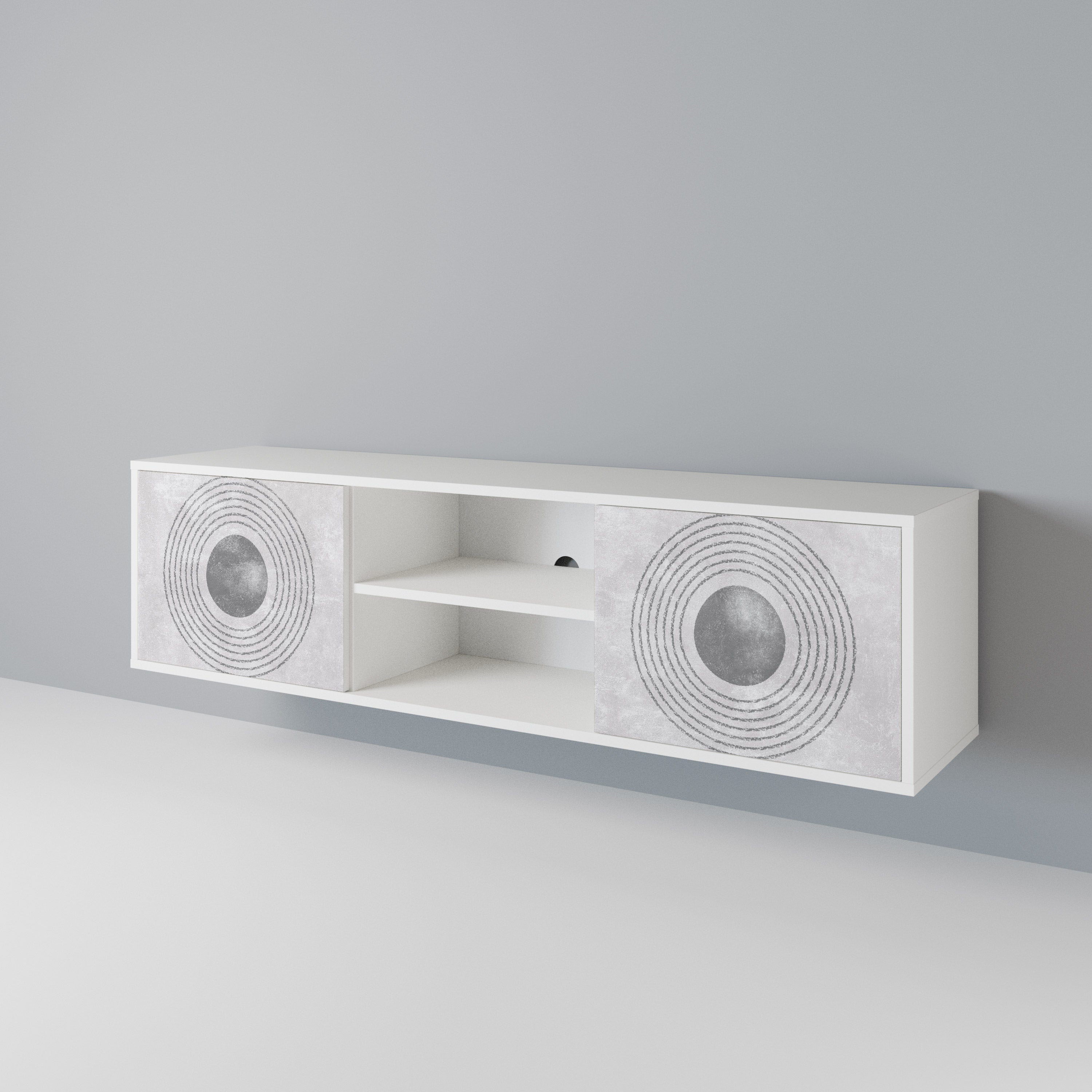 SOLID CIRCLES Mueble de TV de 2 Puertas