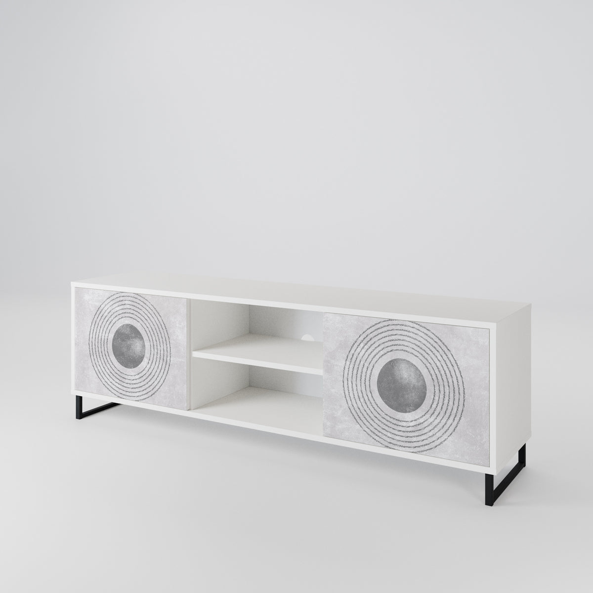 SOLID CIRCLES Mueble de TV de 2 Puertas