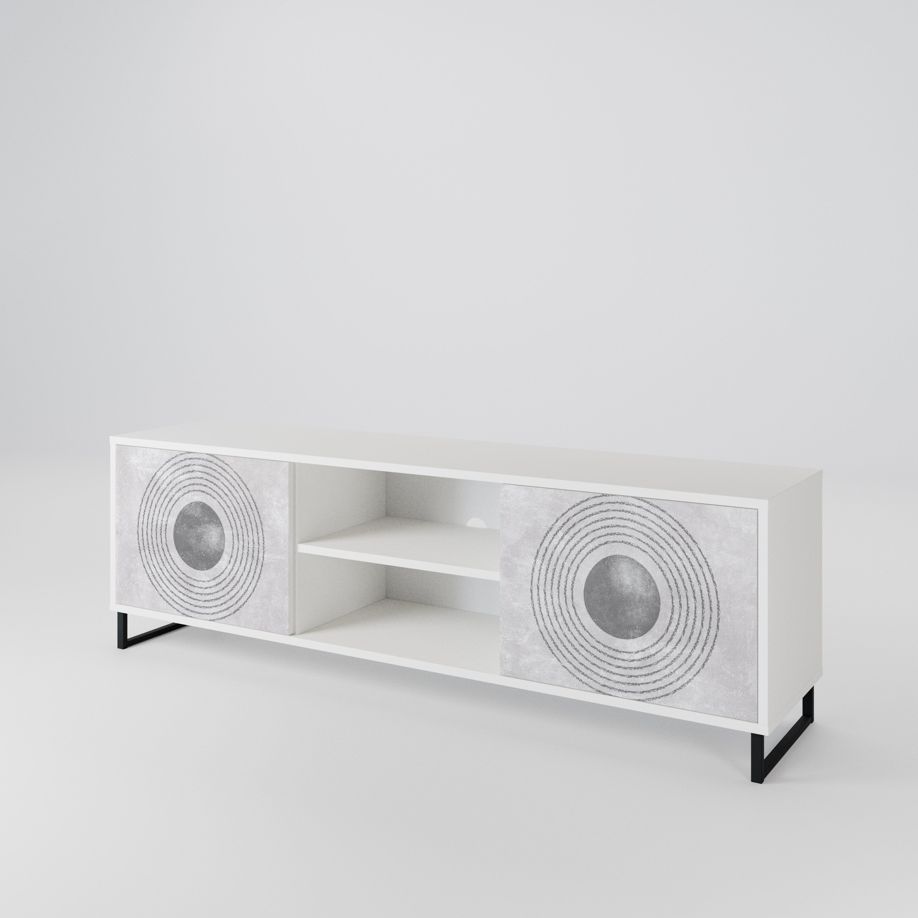 SOLID CIRCLES Mueble de TV de 2 Puertas