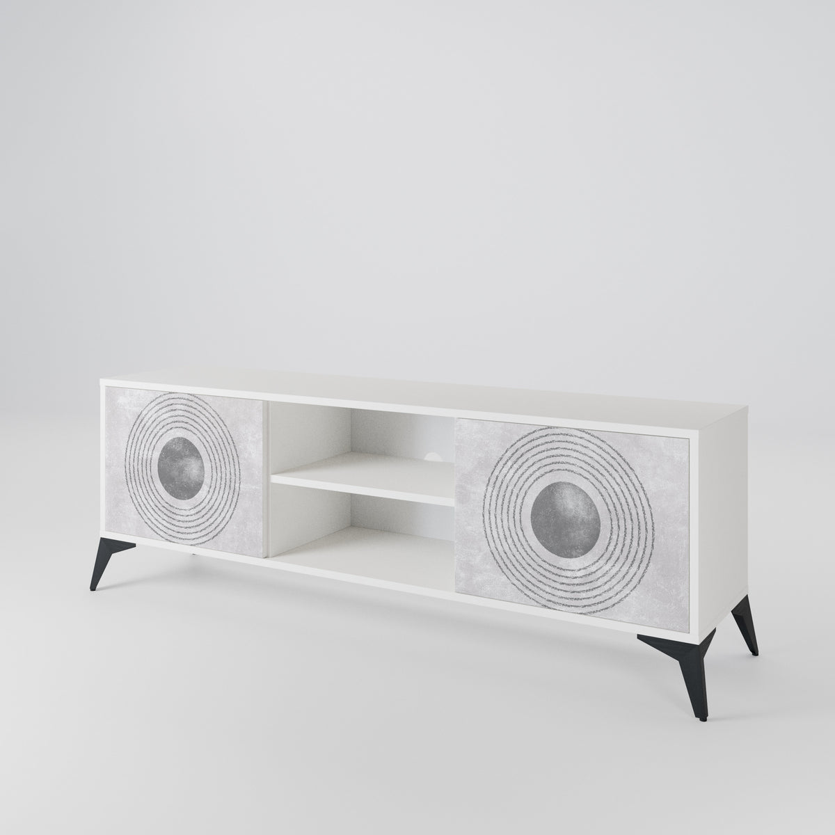 SOLID CIRCLES Mueble de TV de 2 Puertas