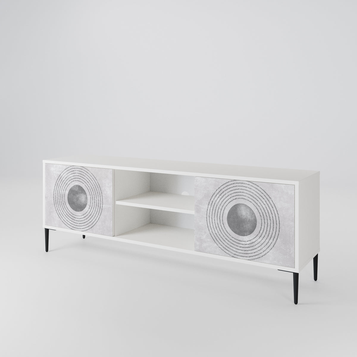 SOLID CIRCLES Mueble de TV de 2 Puertas