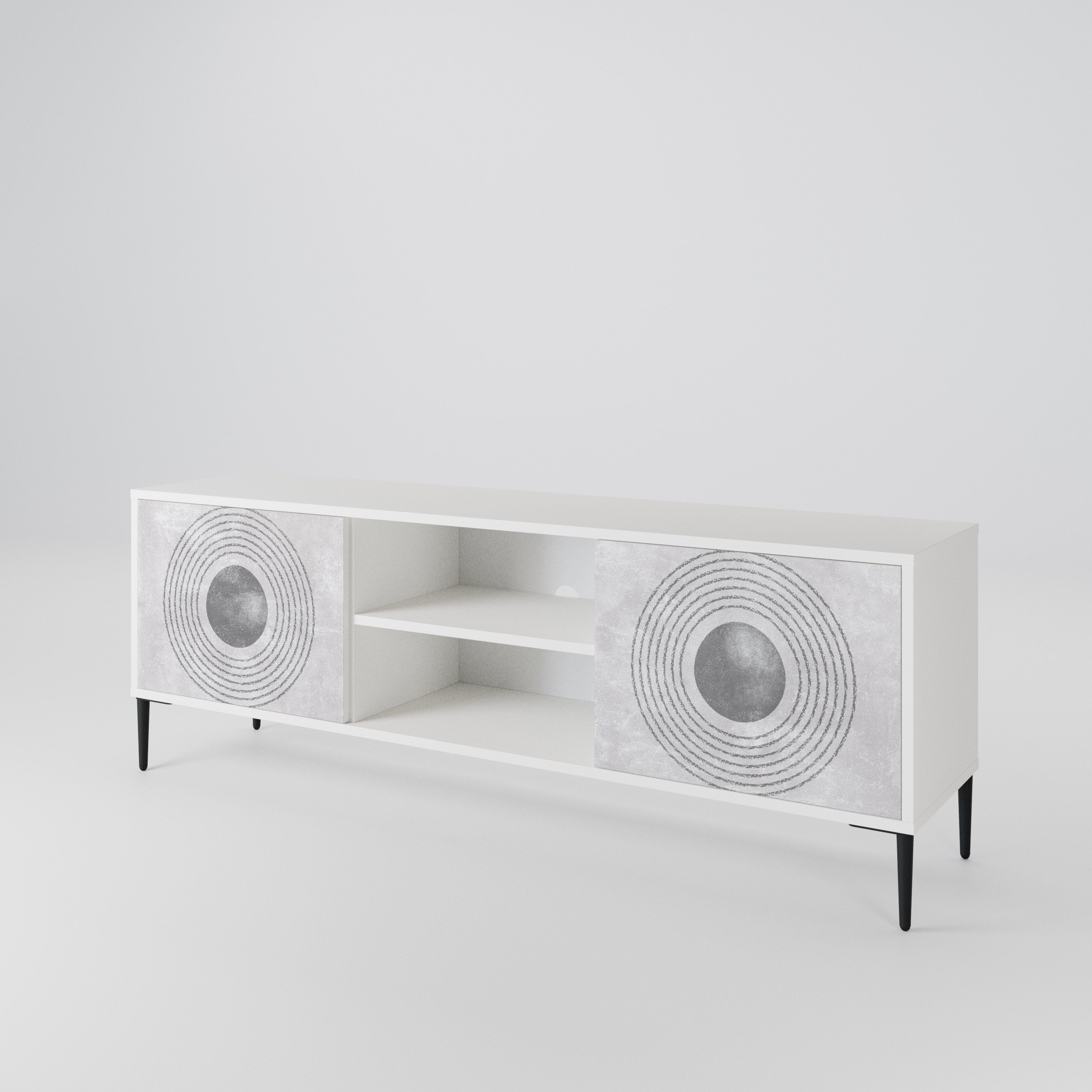SOLID CIRCLES Mueble de TV de 2 Puertas
